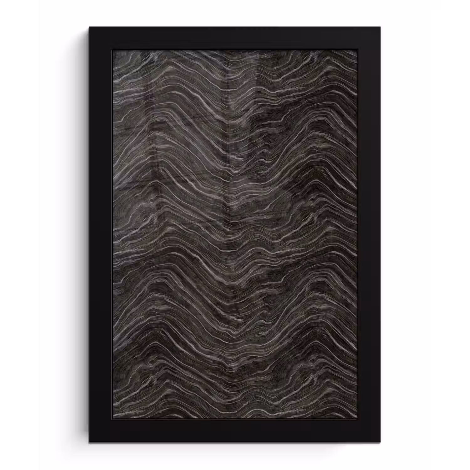 Patroon - Contrast - Antraciet fotolijst zwart zonder passe partout klein 224 -3d
