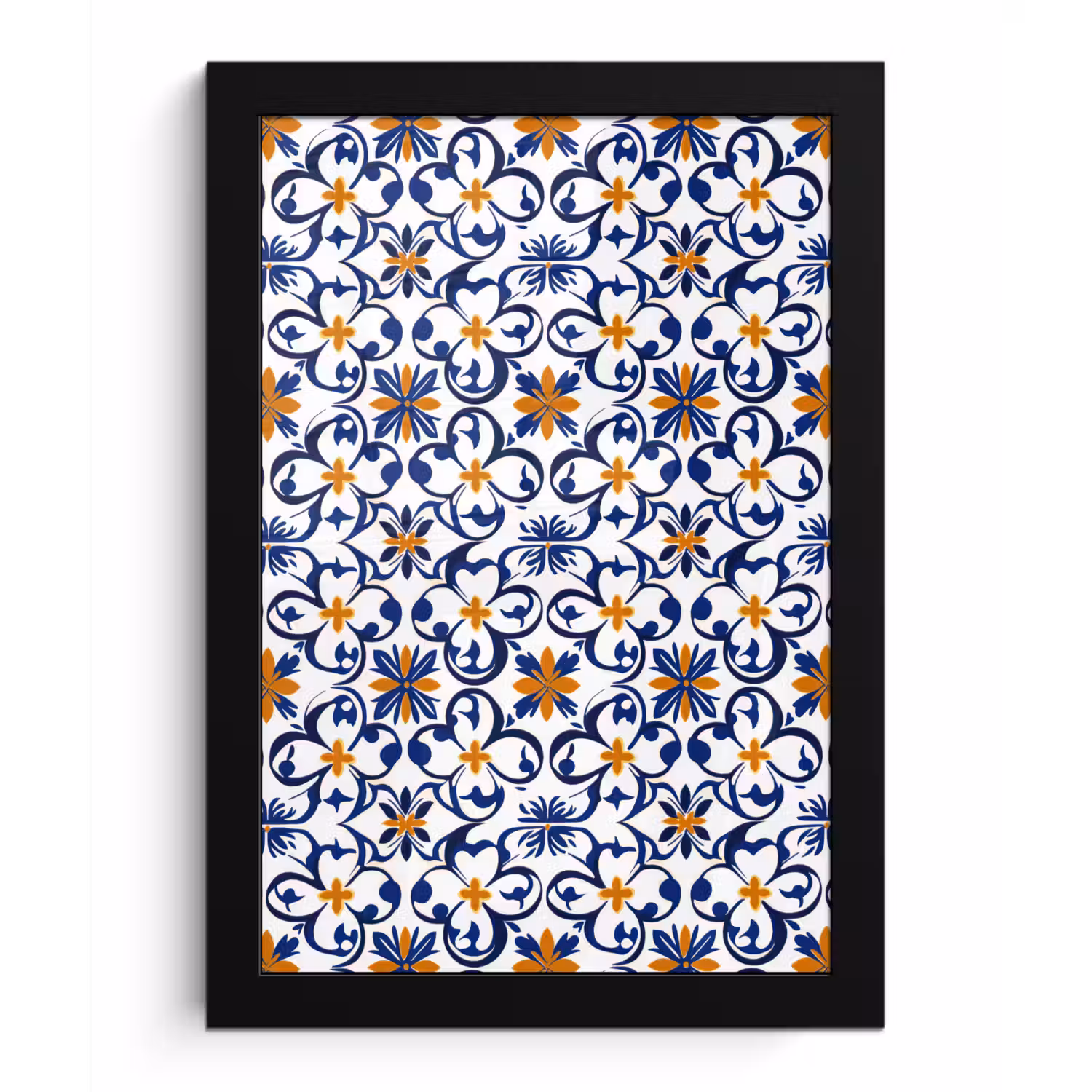 Patroon - Modern - Kleurrijk fotolijst zwart zonder passe partout klein 224 -3d