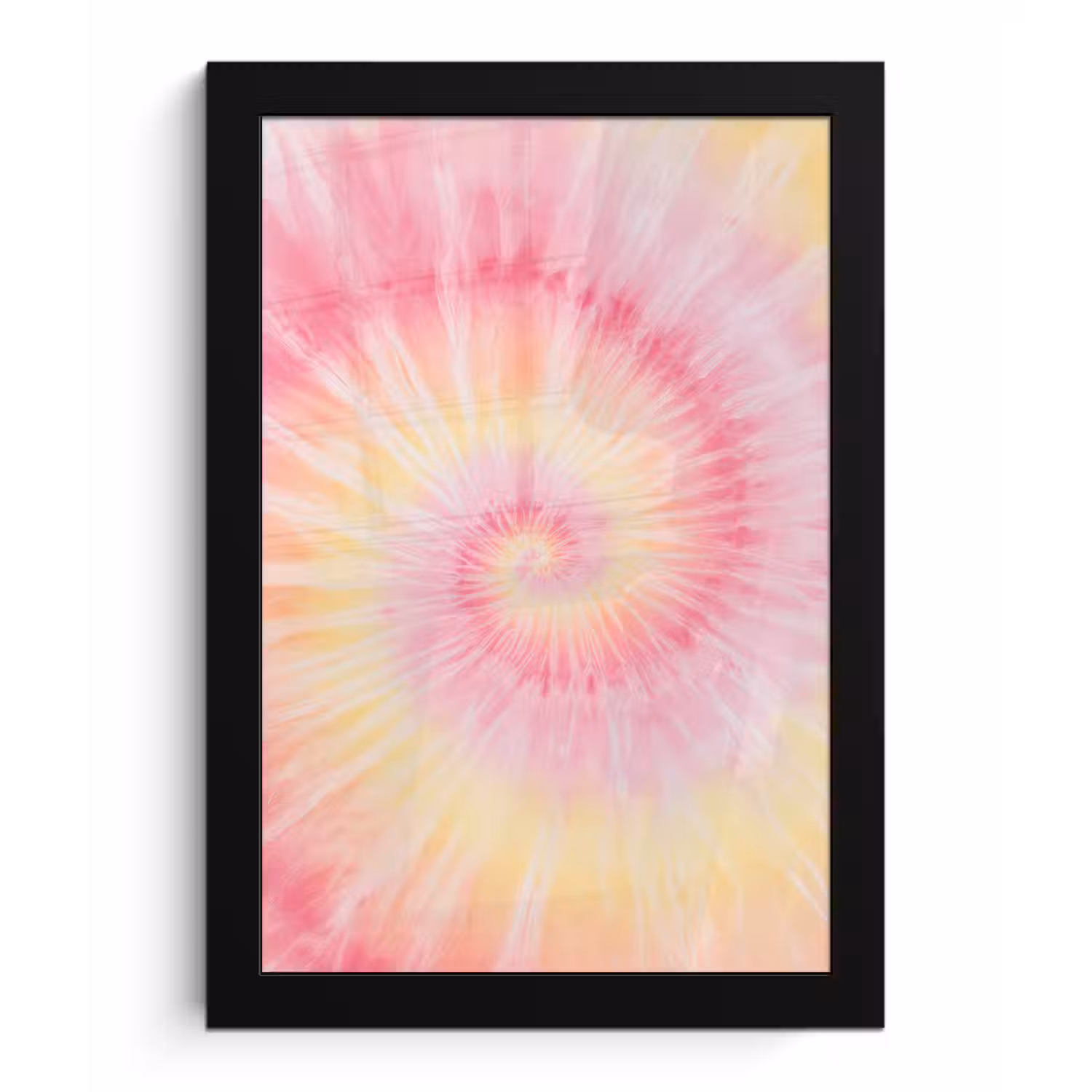 Patroon - Tie Dye - Pasteltinten - Roze fotolijst zwart zonder passe partout klein -3d