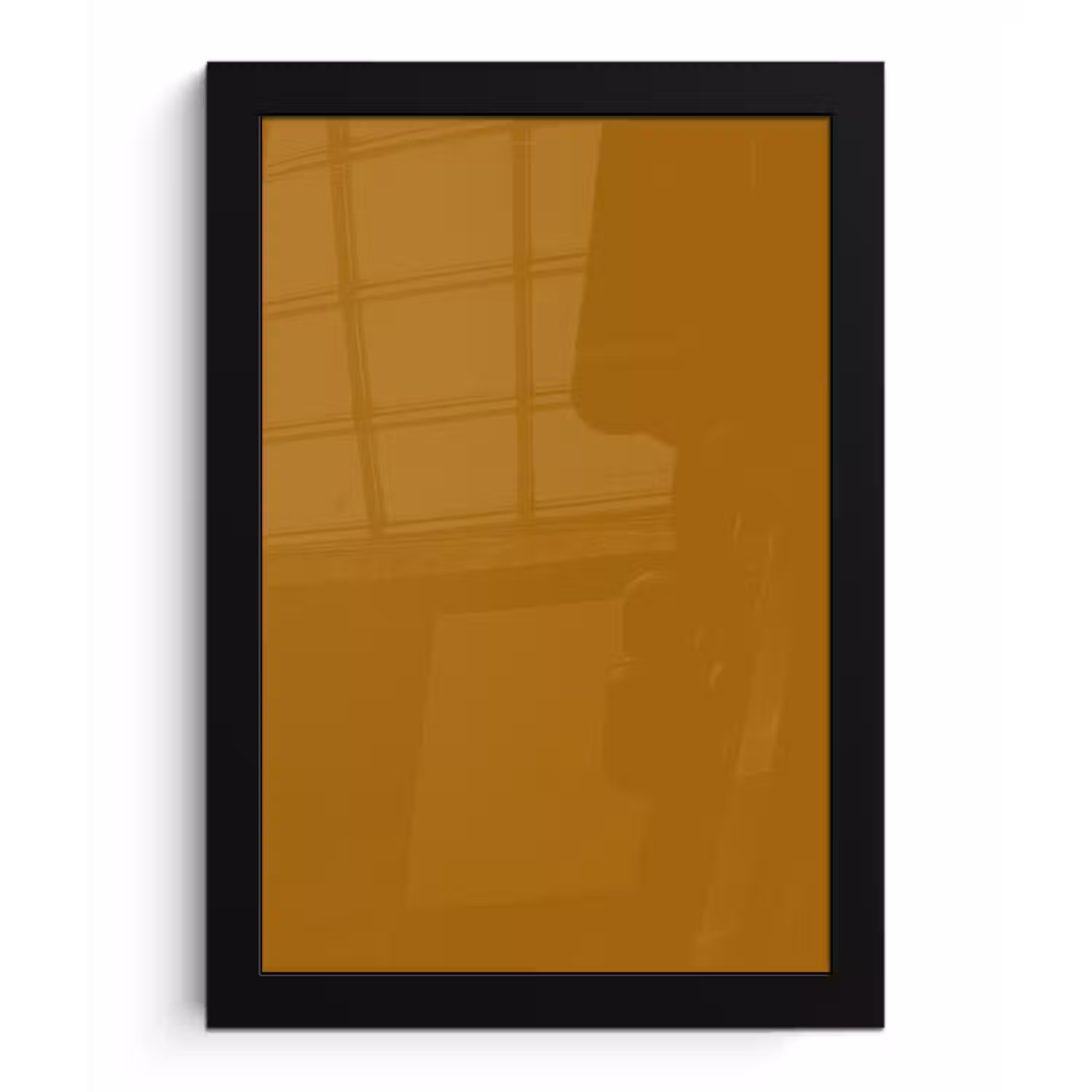 Ocre - Gold - Geel fotolijst zwart zonder passe partout klein 224 -3d