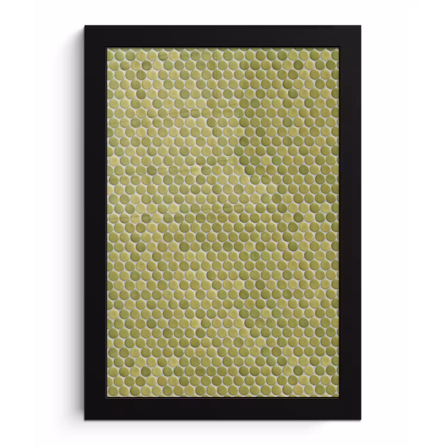 Penny - Mozaïek - Olijfgroen fotolijst zwart zonder passe partout klein 224 -3d