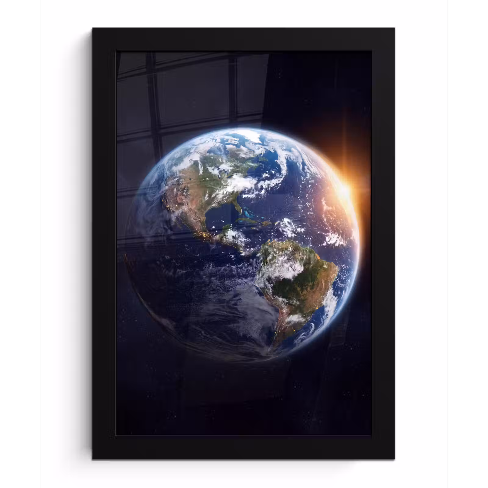 Bilder mit Rahmen - Planet – Weltraum – Kosmos - Planeet - Ruimte - Kosmos fotolijst zwart zonder passe partout klein