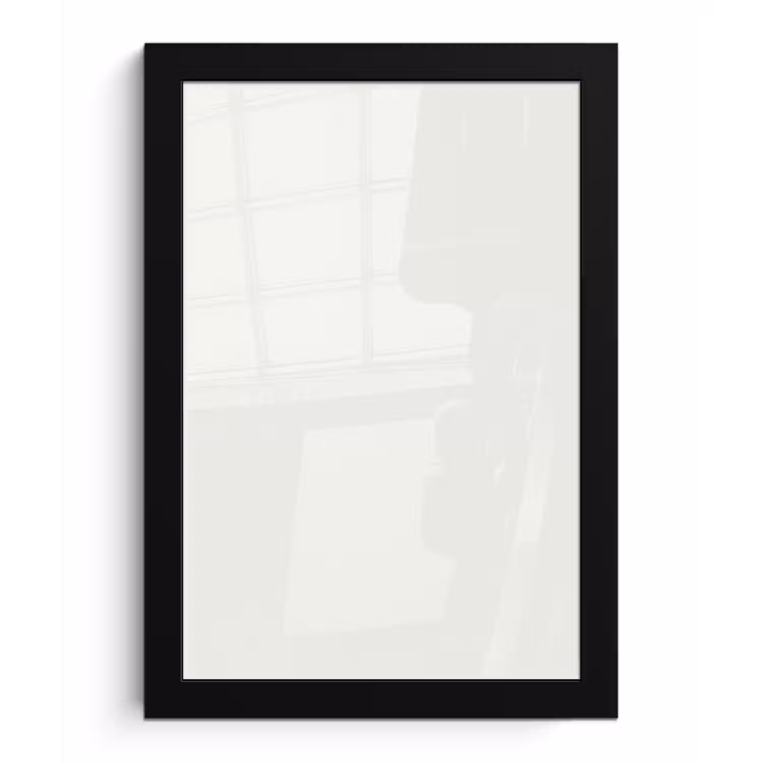 Pure - Alabaster - Wit fotolijst zwart zonder passe partout klein 224 -3d