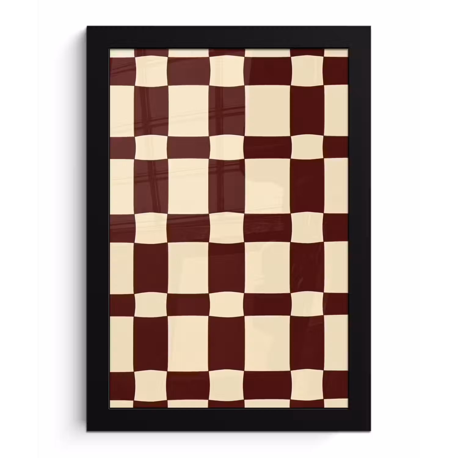 Retro - Patroon - Bruin fotolijst zwart zonder passe partout klein 224 -3d