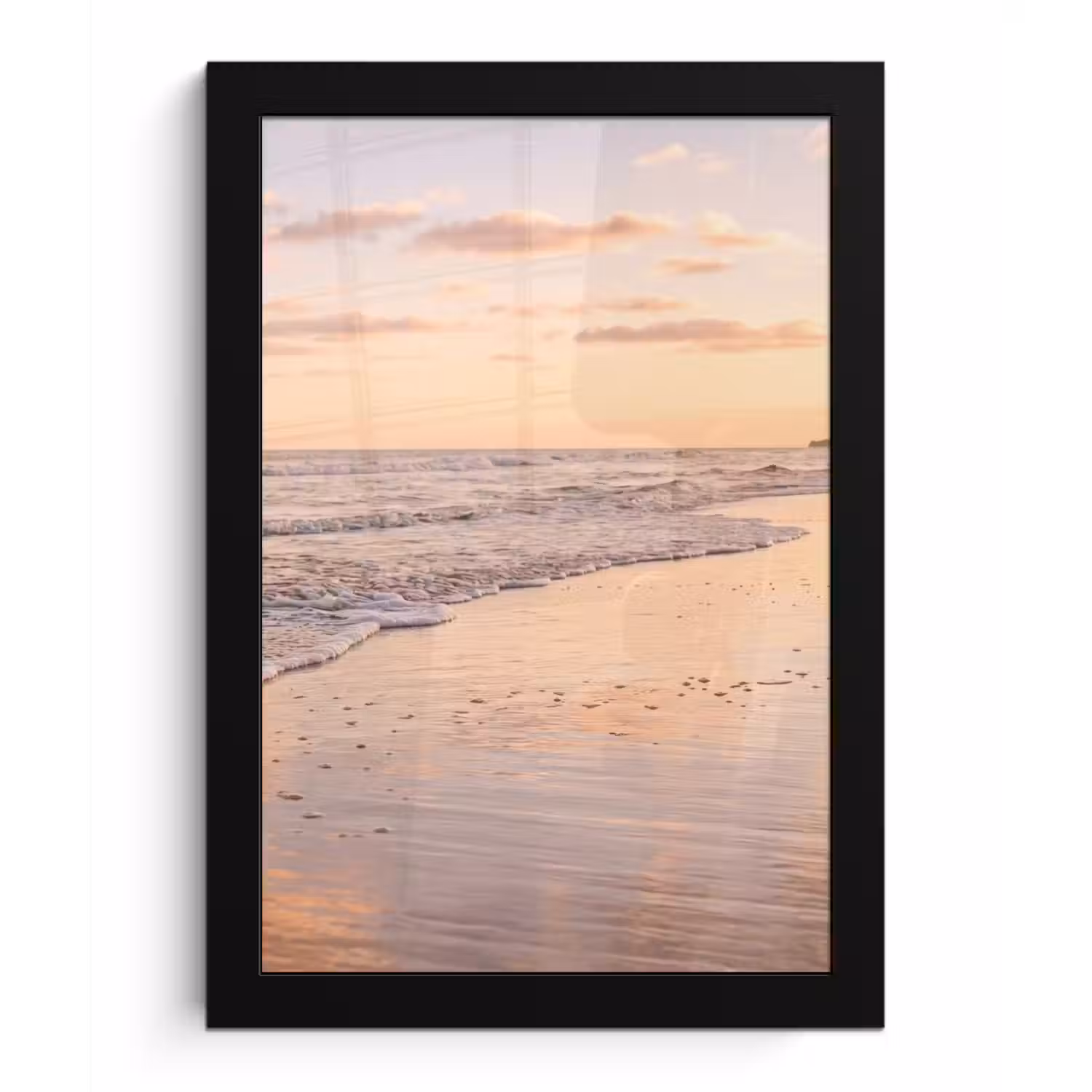 Strand - Branding - Wolken fotolijst zwart zonder passe partout klein -3d