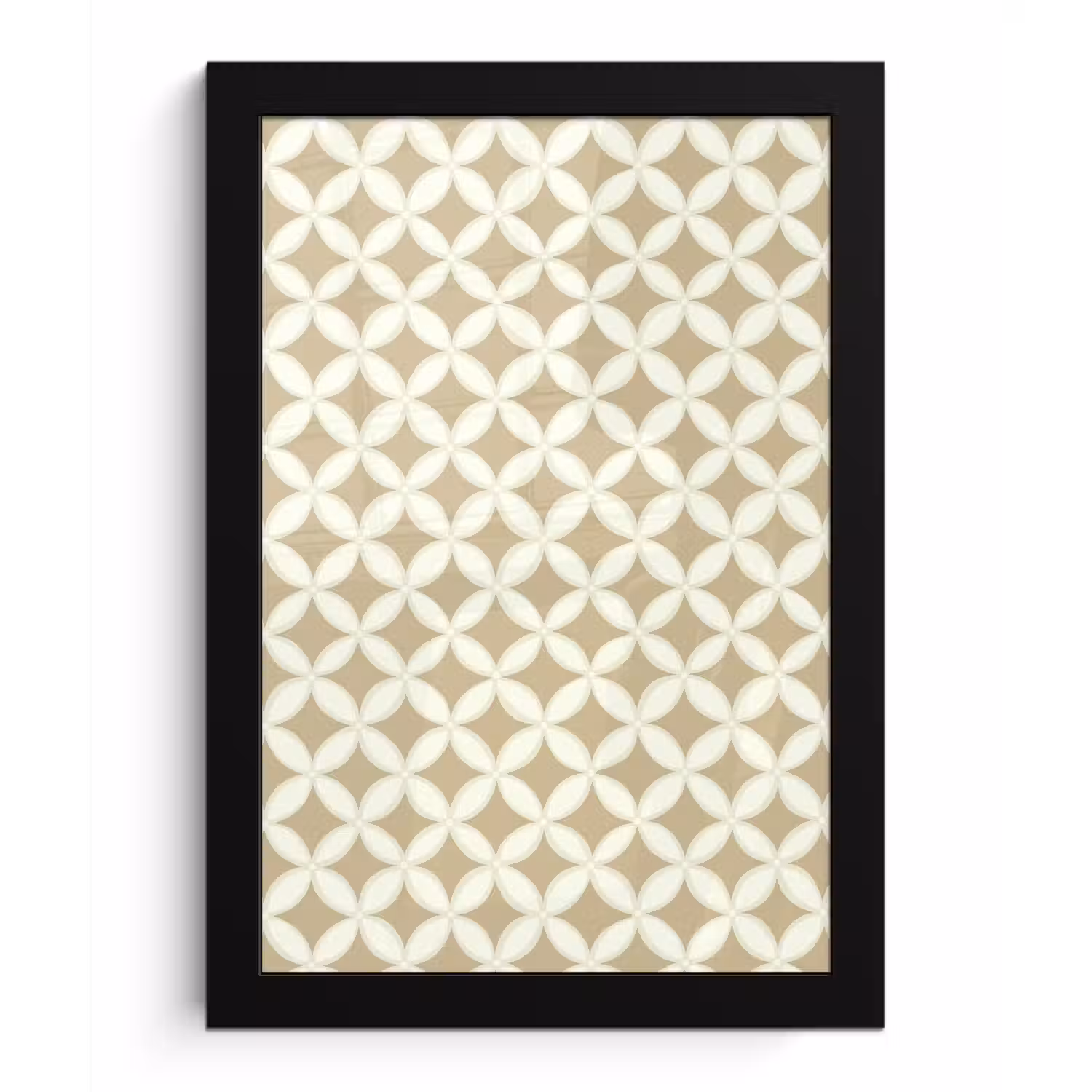 Symmetrisch - Motief - Beige fotolijst zwart zonder passe partout klein 224 -3d