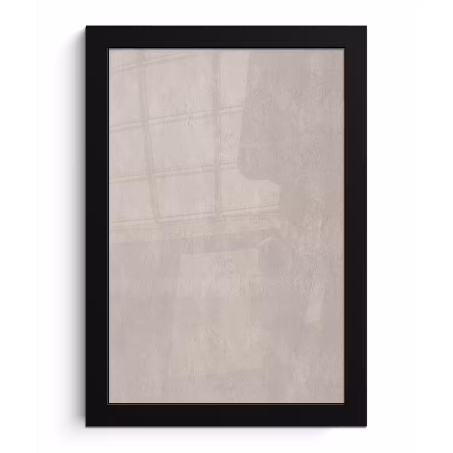Textuur - Effen - Abstract - Beige fotolijst zwart zonder passe partout klein -3d
