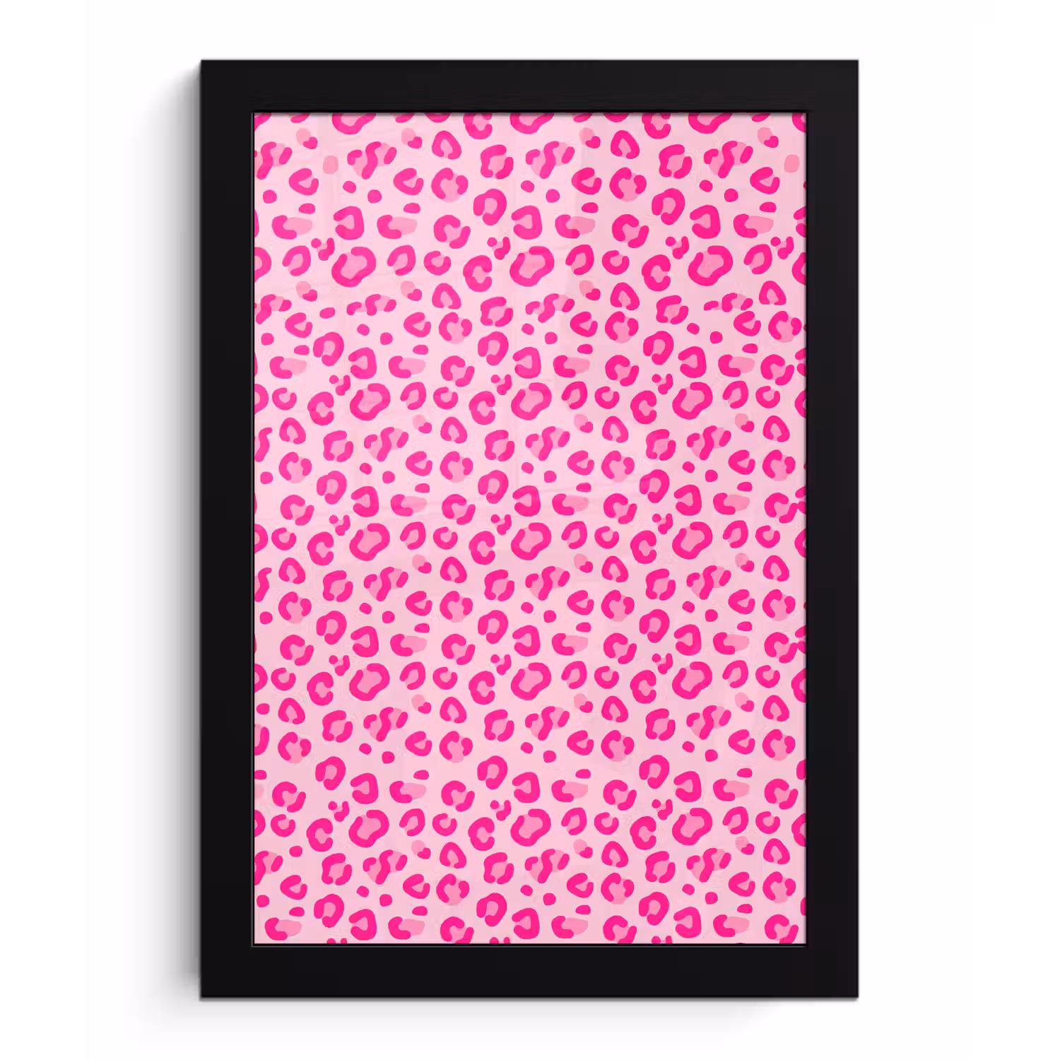 Dierenprint - Patroon - Abstract - Modern - Roze fotolijst zwart zonder passe partout klein -3d