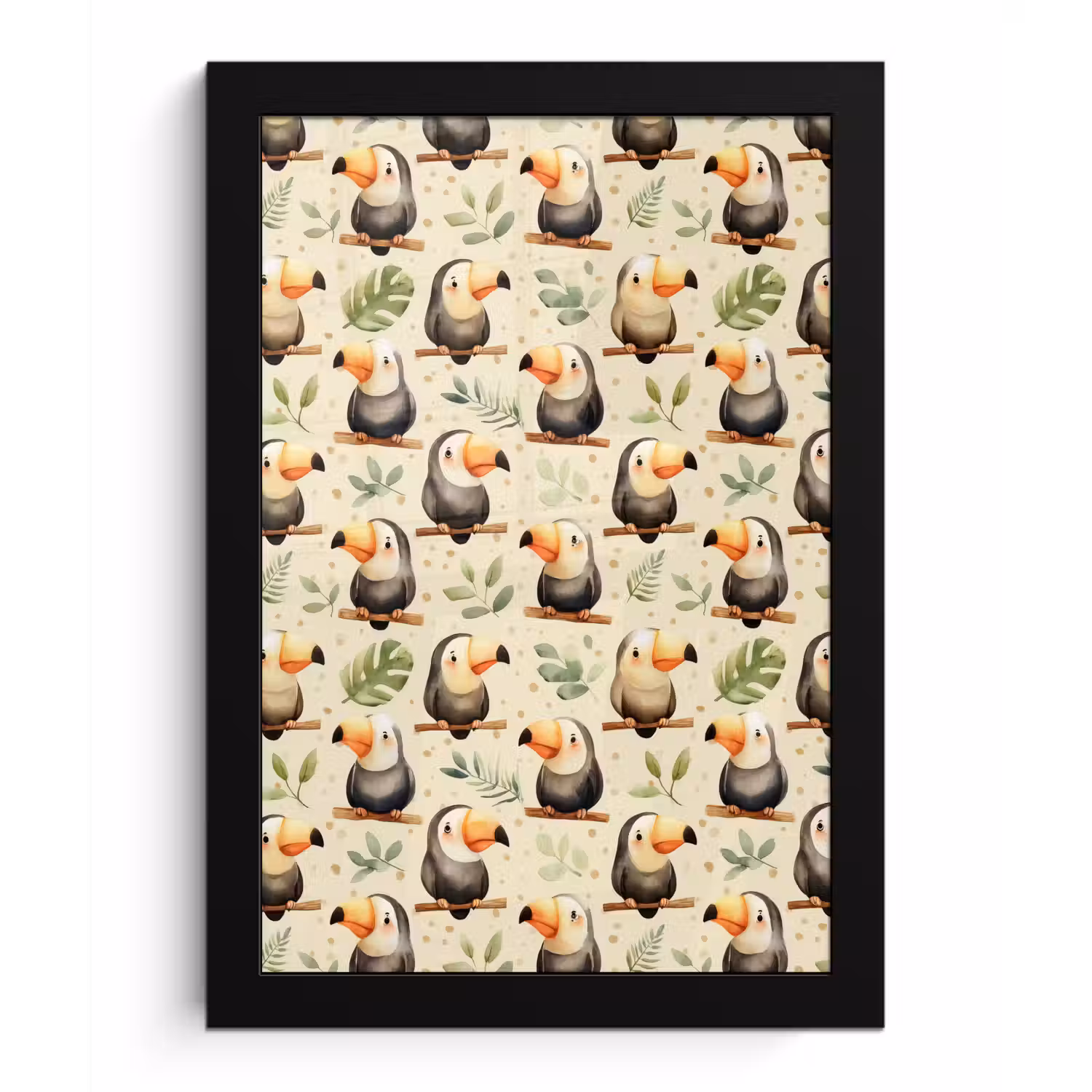 Toekans - Exotisch - Kleurrijk fotolijst zwart zonder passe partout klein 224 -3d