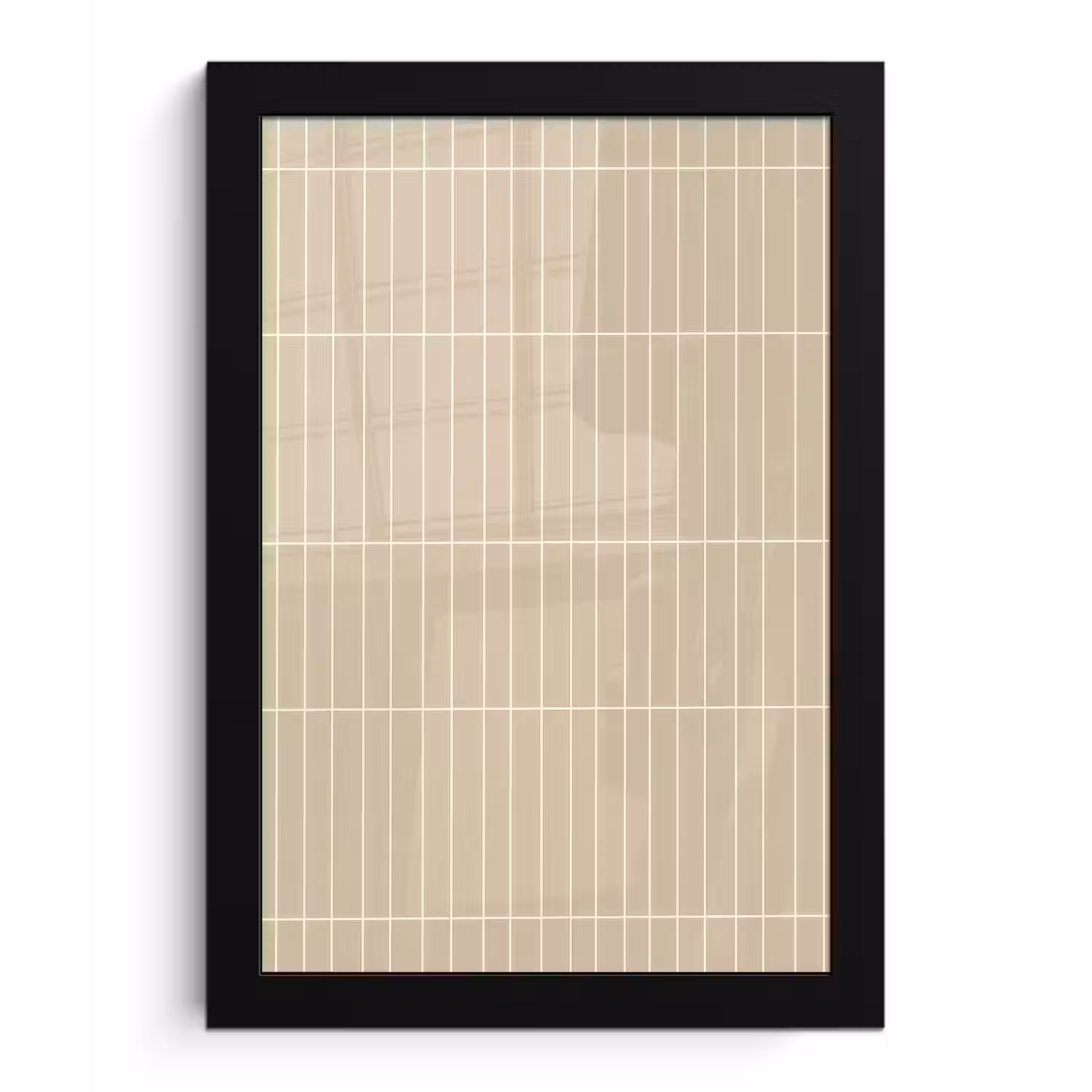 Verticaal - Wandtegel - Crème - Beige fotolijst zwart zonder passe partout klein 224 -3d