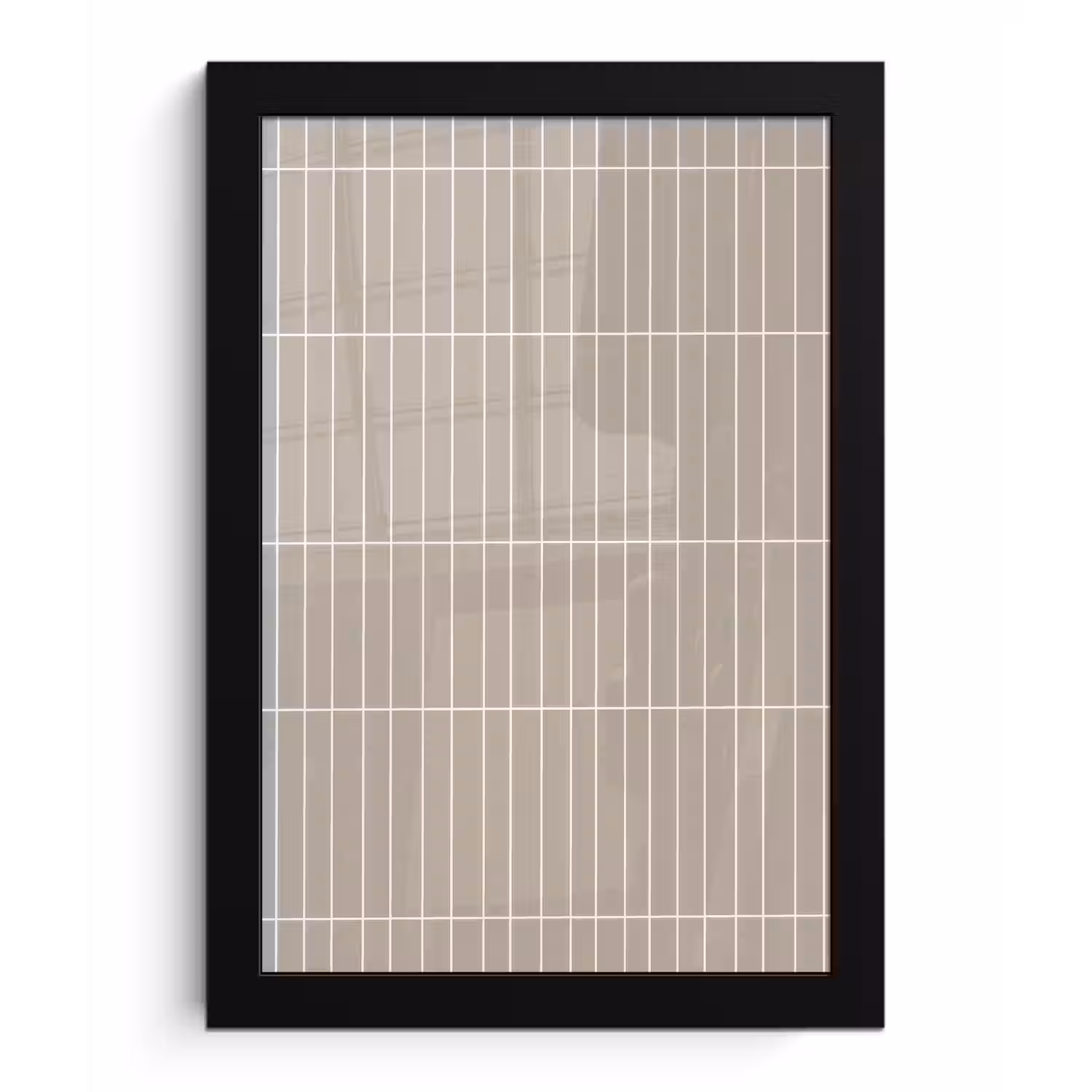 Verticaal - Wandtegel - Licht Beige fotolijst zwart zonder passe partout klein 224 -3d