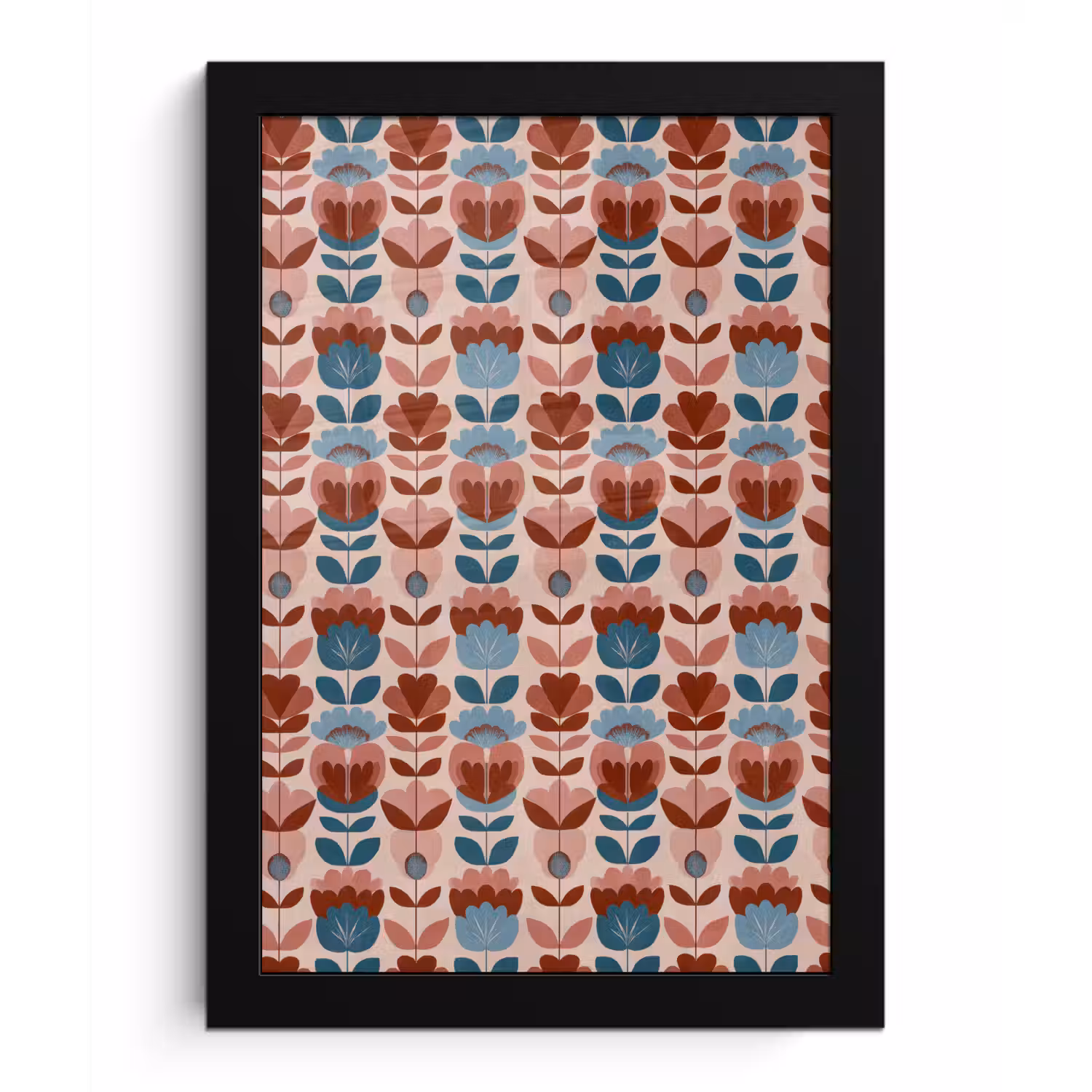 Vintage - Motief - Kleurrijk fotolijst zwart zonder passe partout klein 224 -3d