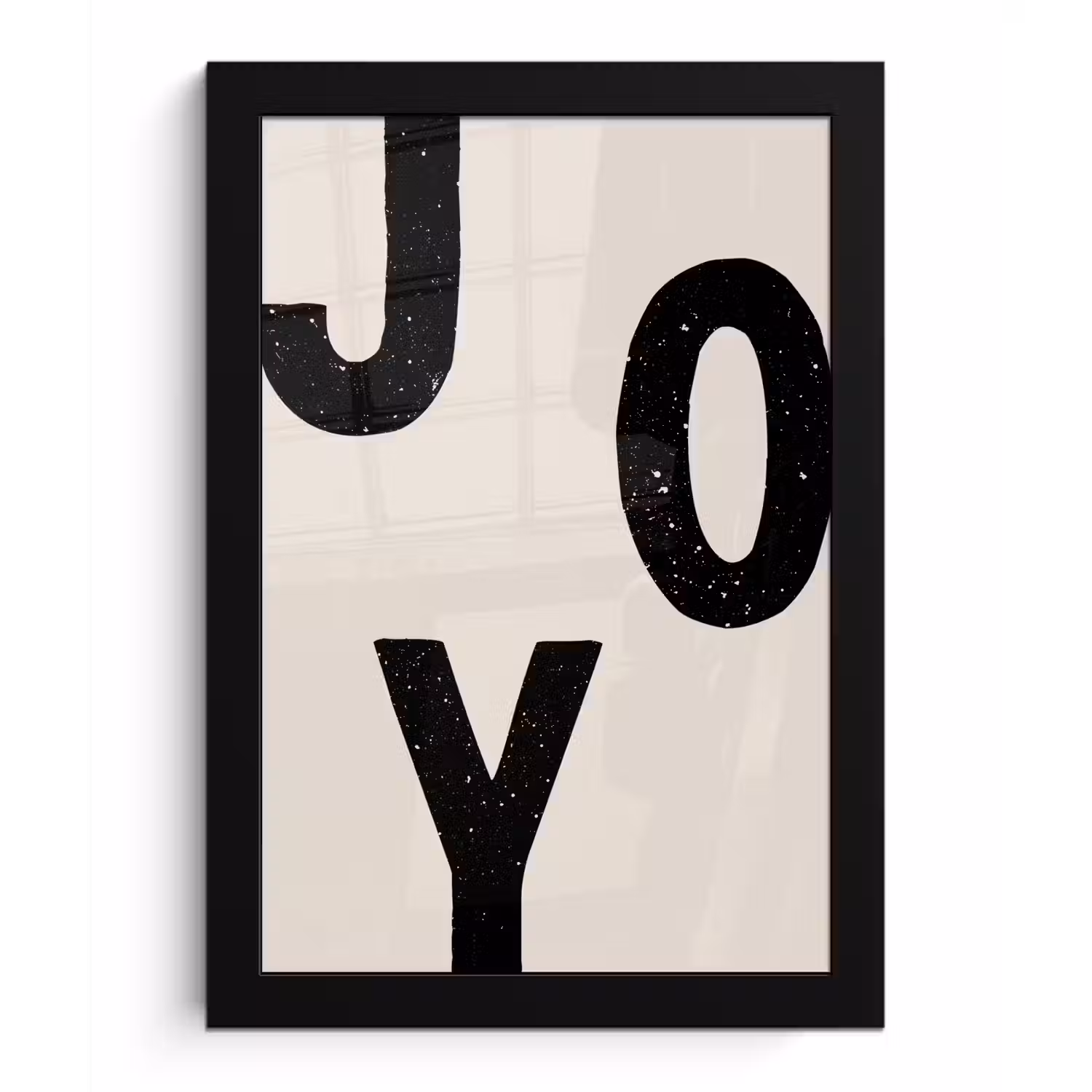 Kerst - Quote - Joy - Zwart - Feestdagen fotolijst zwart zonder passe partout klein -3d