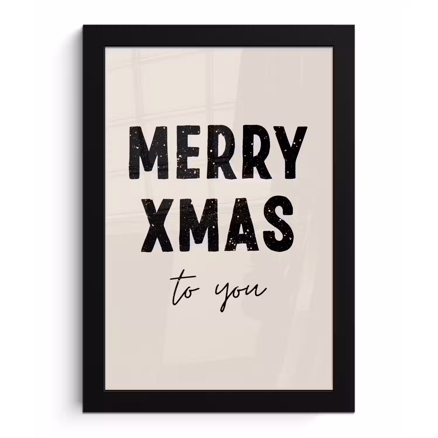 Kerst - Quotes - Merry xmas - Feestdagen - Zwart fotolijst zwart zonder passe partout klein -3d