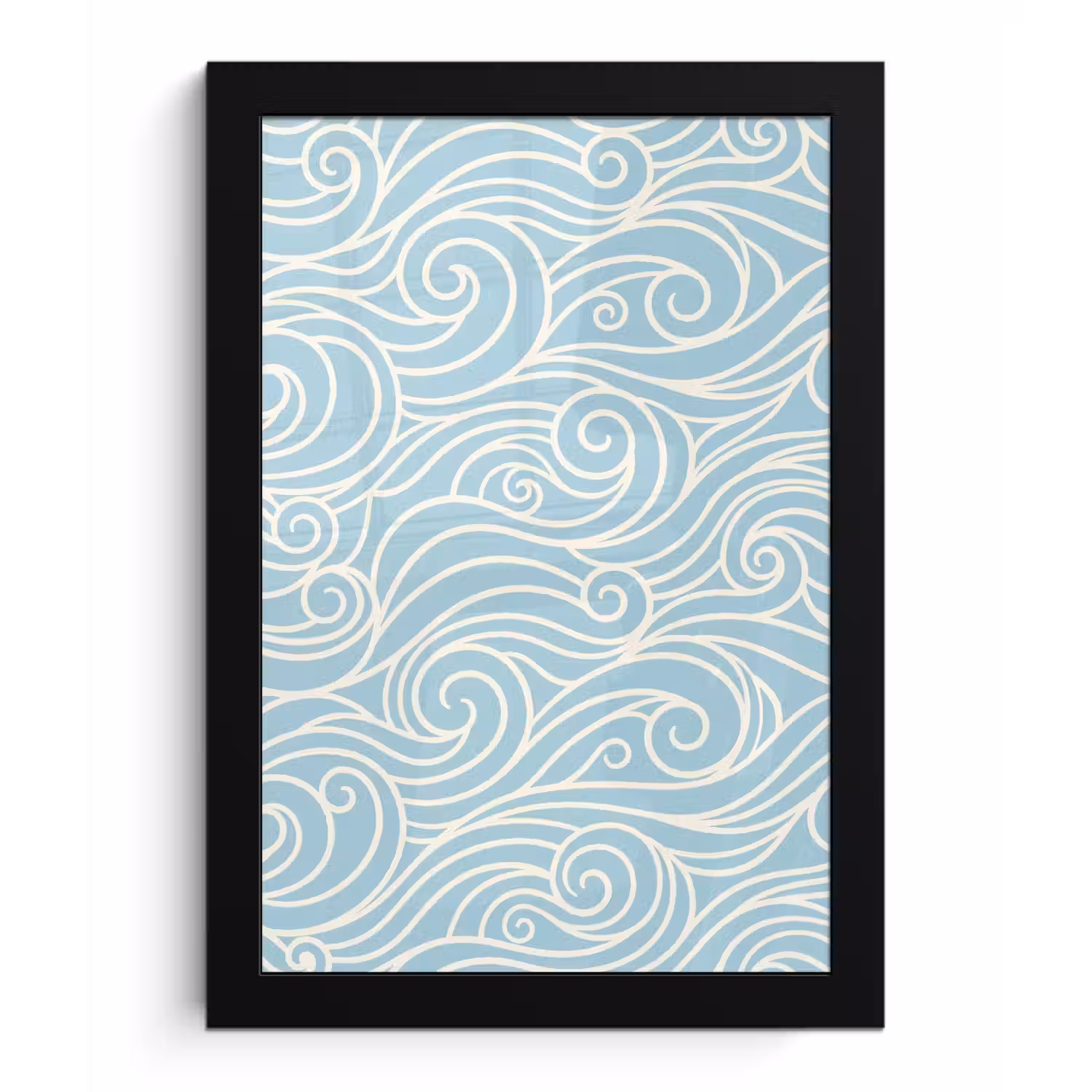Golf - Abstract - Natuur - Modern - Blauw fotolijst zwart zonder passe partout klein -3d