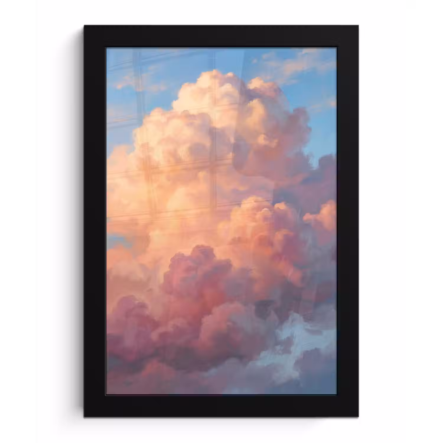 Wolken - Lucht - Natuur - Abstract - Kleurrijk fotolijst zwart zonder passe partout klein -3d