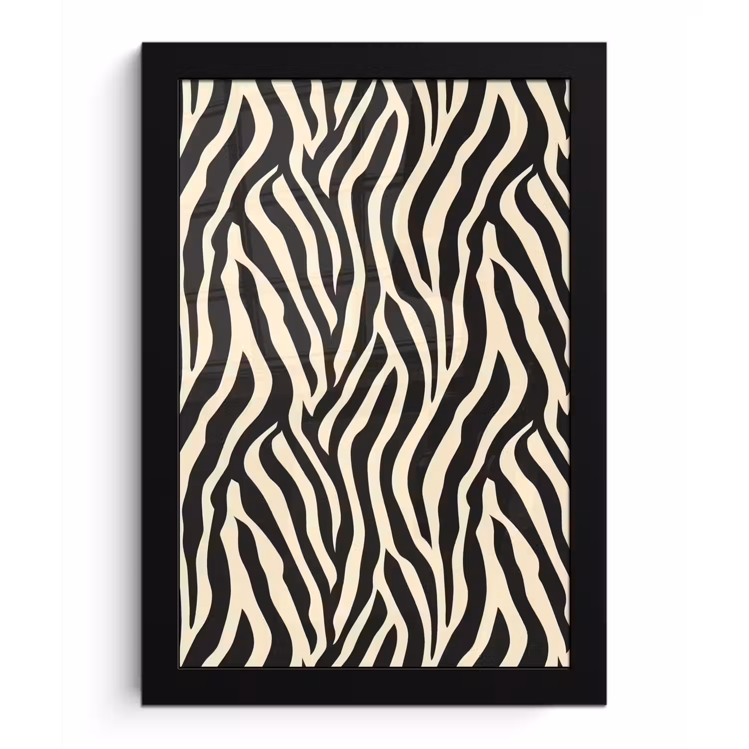 Zebra - Print - Klassiek - Zwart fotolijst zwart zonder passe partout klein 224 -3d