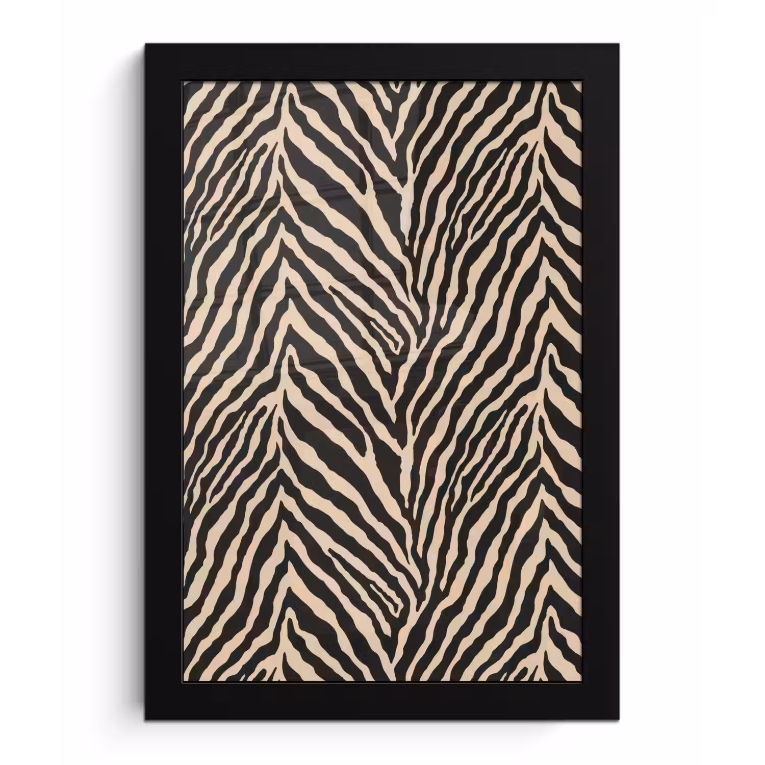 Zebra - Klassiek - Zwart fotolijst zwart zonder passe partout klein 224 -3d