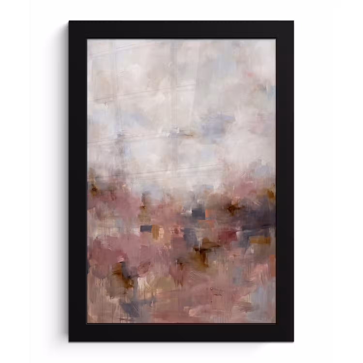 Abstract - Vloeiend - Kunst - Modern - Beige fotolijst zwart zonder passe partout klein -3d