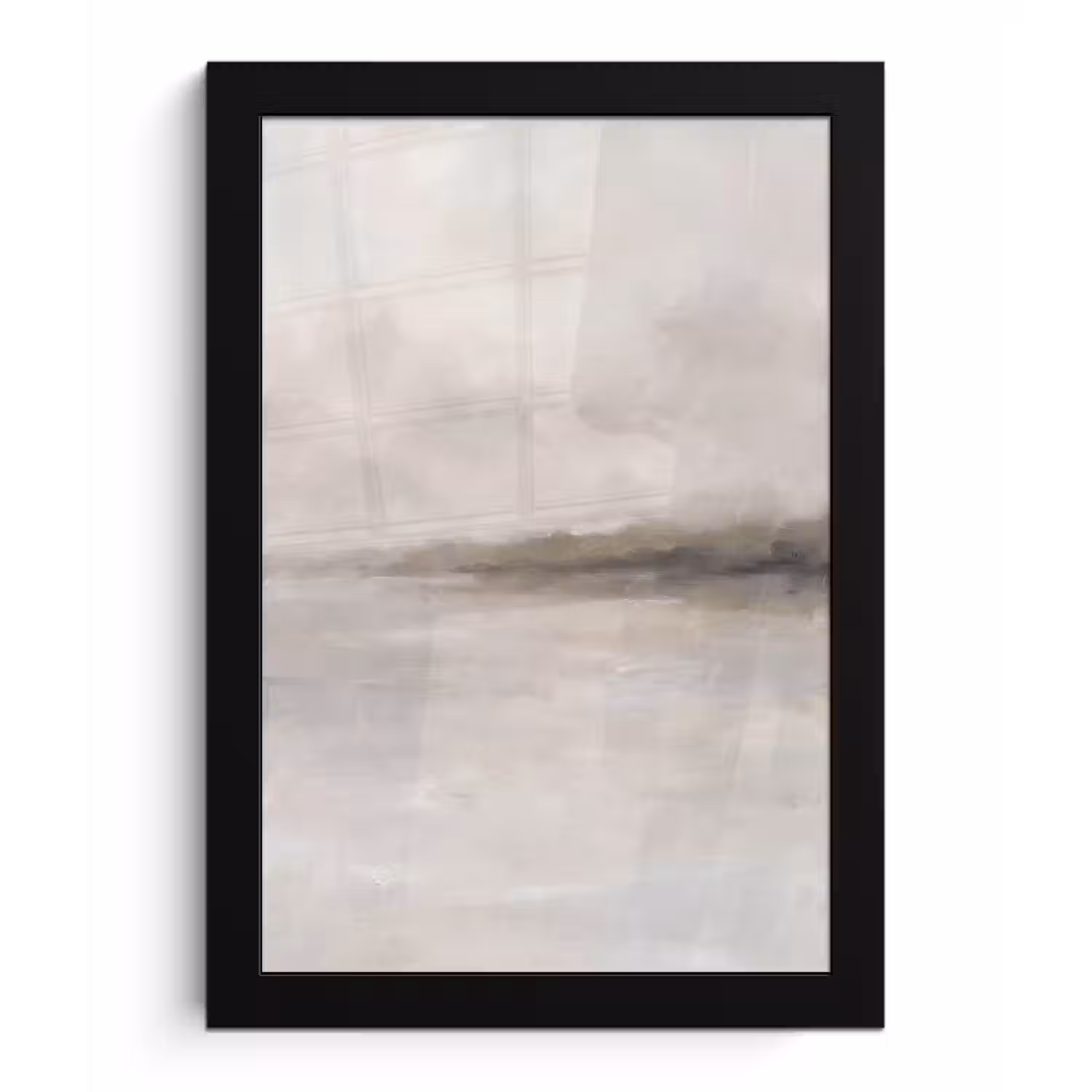 Abstract - Landschap - Nevel - Modern - Grijs fotolijst zwart zonder passe partout klein -3d