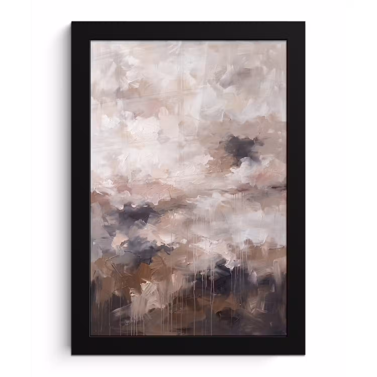 Abstract - Textuur - Kunst - Modern - Beige fotolijst zwart zonder passe partout klein -3d
