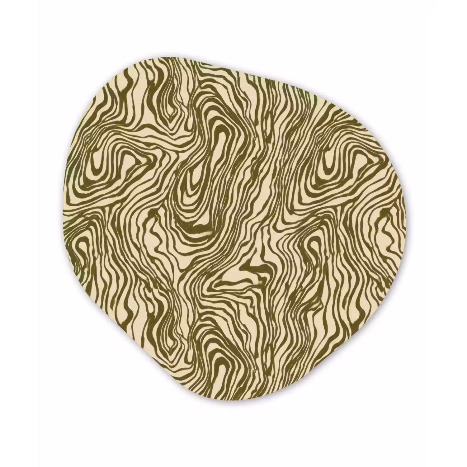 Abstract - Marmer - Groen Wandcirkel Organisch Forex 3mm klein 629 -3d