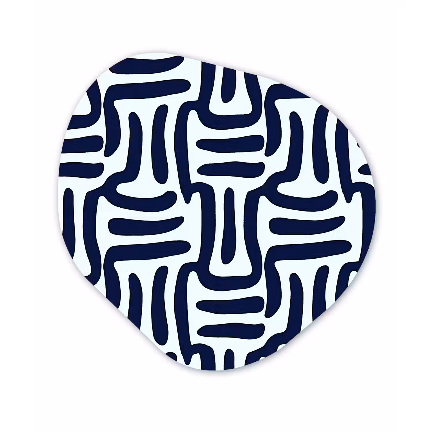 Abstract - Modern - Blauw Wandcirkel Organisch Forex 3mm klein 629 -3d