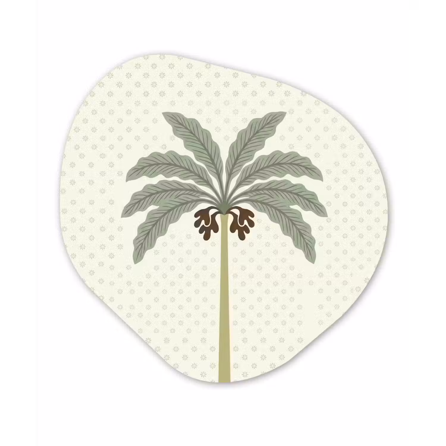 Boom - Bladeren - Groen - Decoratief - Beige Wandcirkel Organisch Forex 3mm klein -3d