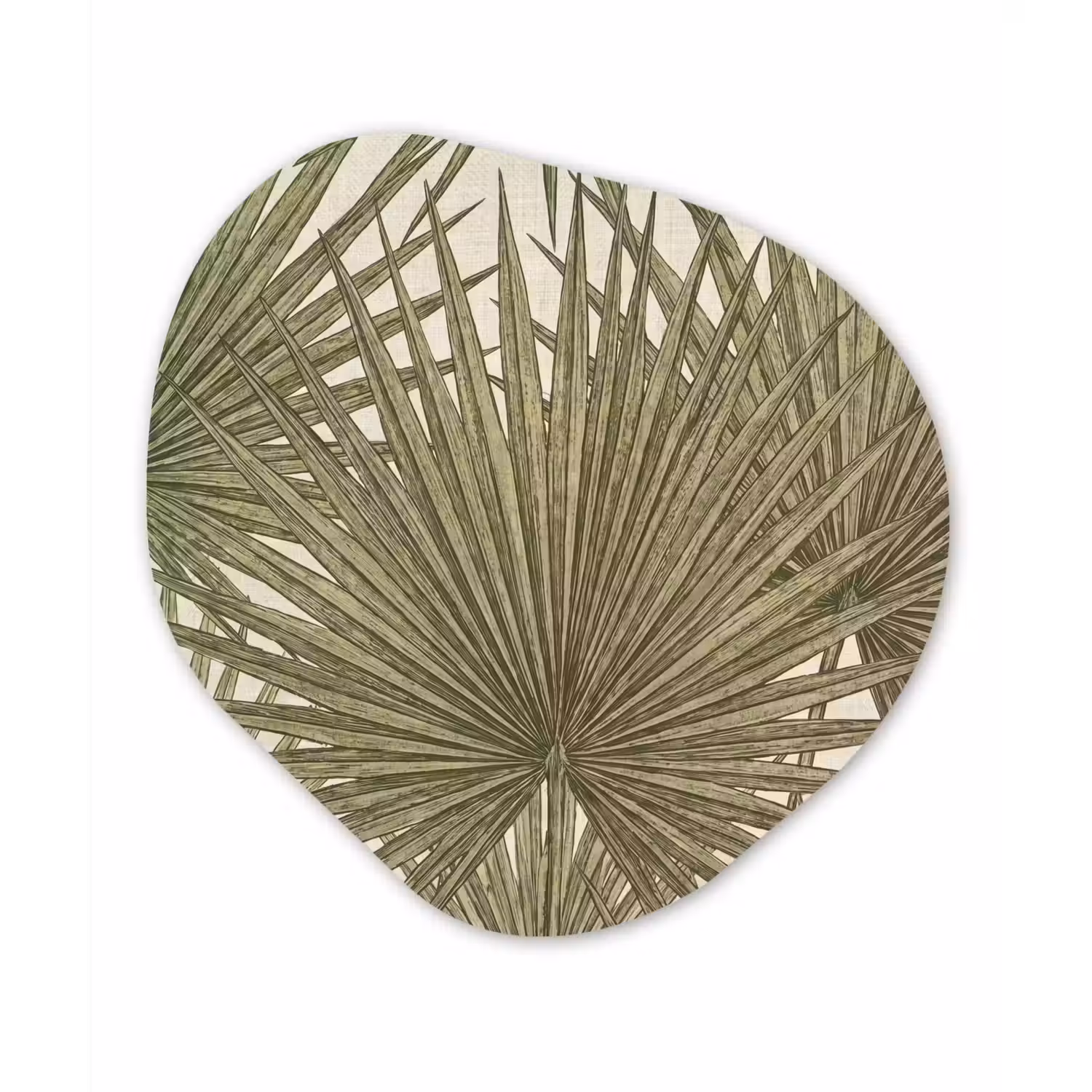 Blad - Tropisch - Patroon - Natuur - Groen Wandcirkel Organisch Forex 3mm klein -3d