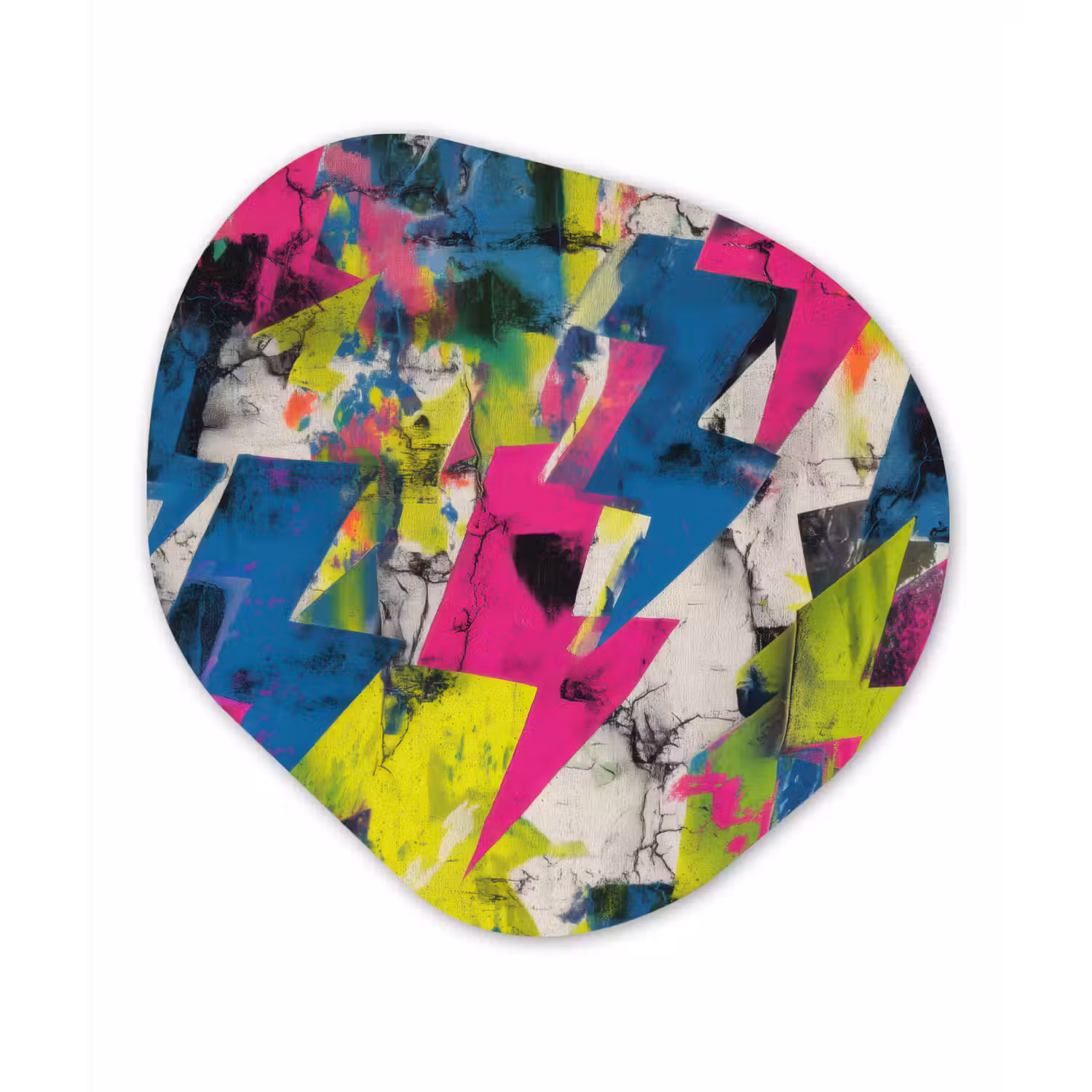 Bliksemschichten - Patroon - Marmer - Kleuren Wandcirkel Organisch Forex 3mm klein -3d