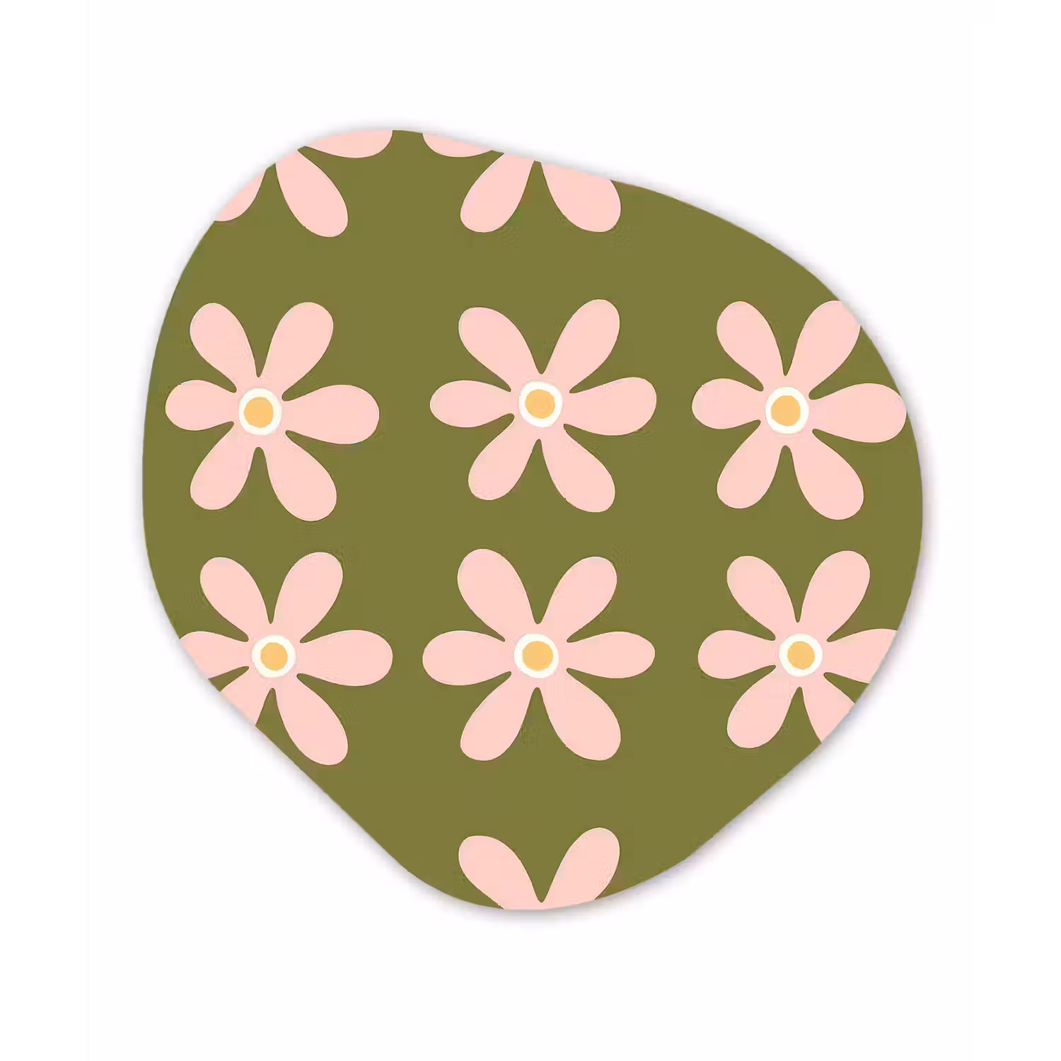 Bloem - Modern - Groen Wandcirkel Organisch Forex 3mm klein 629 -3d