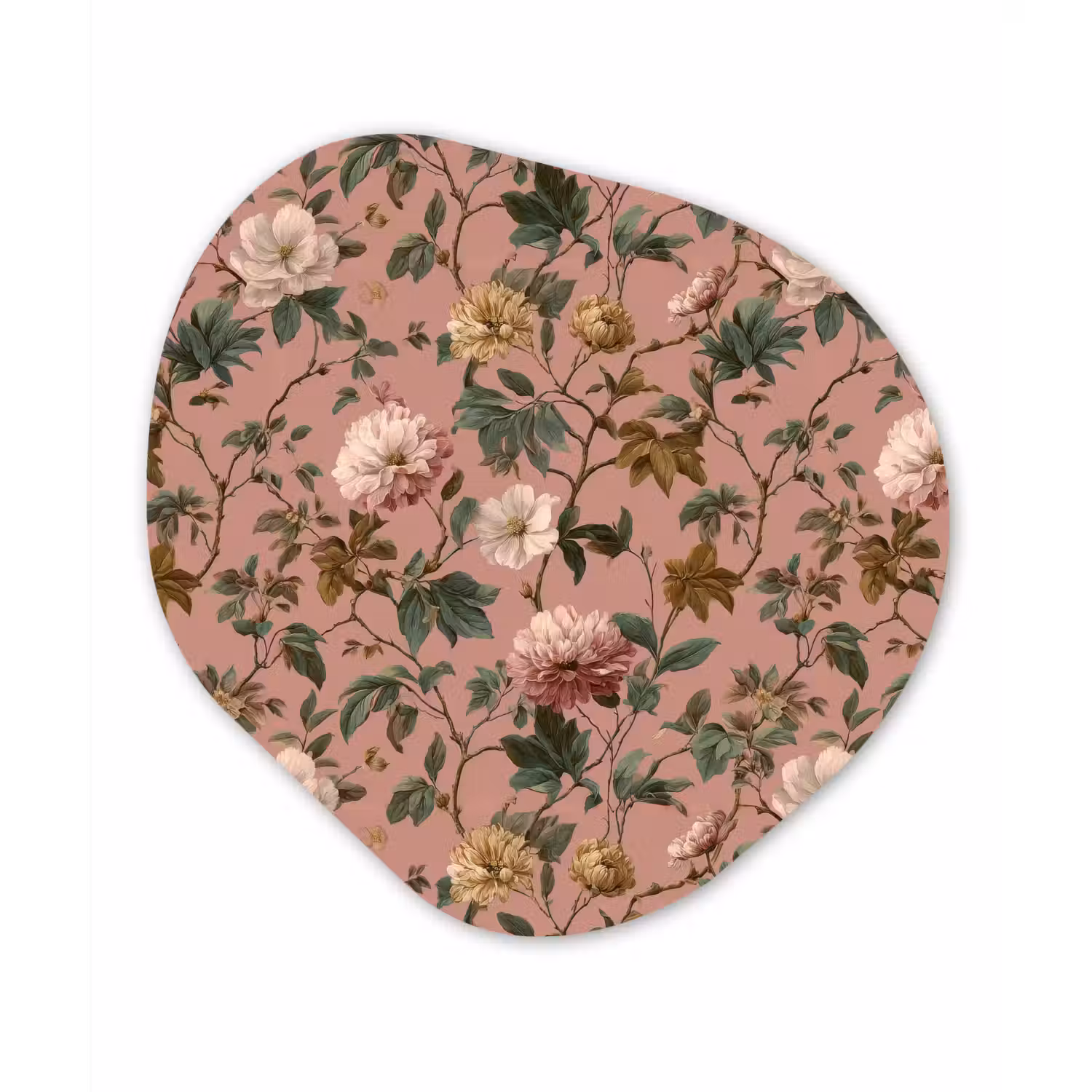 Bloemen - Klassiek - Roze Wandcirkel Organisch Forex 3mm klein 629 -3d