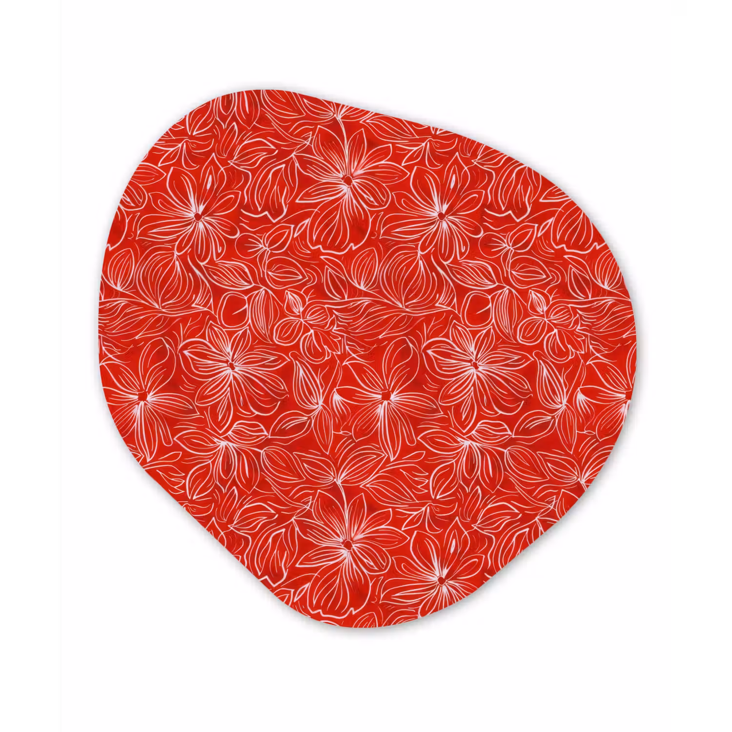 Bloemen - Patroon - Rood Wandcirkel Organisch Forex 3mm klein 629 -3d