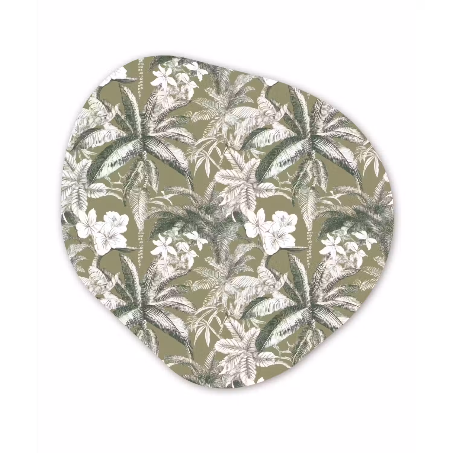 Botanisch - Bloemen - Groen Wandcirkel Organisch Forex 3mm klein 629 -3d