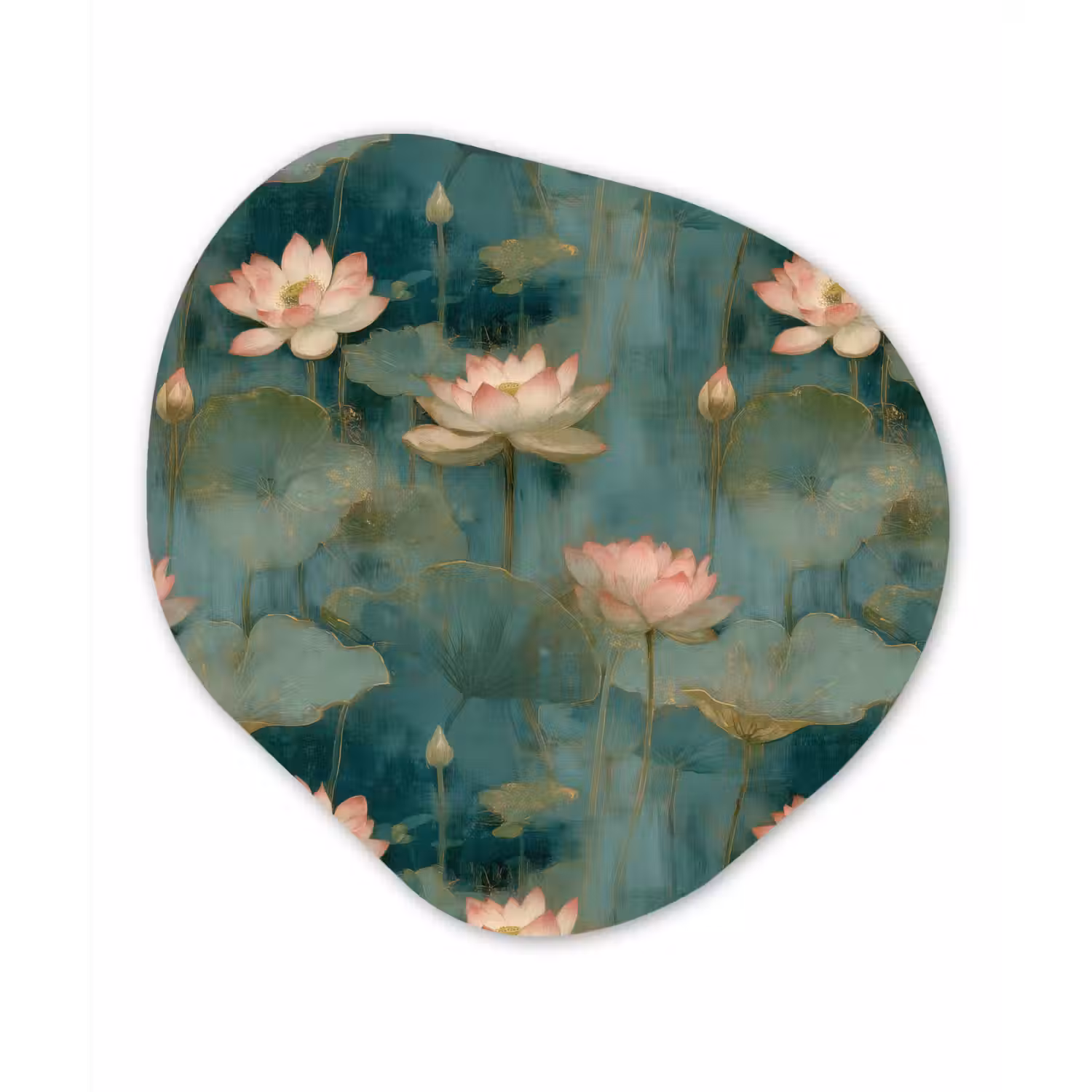 Botanisch - Bloemen - Roze Wandcirkel Organisch Forex 3mm klein 629 -3d