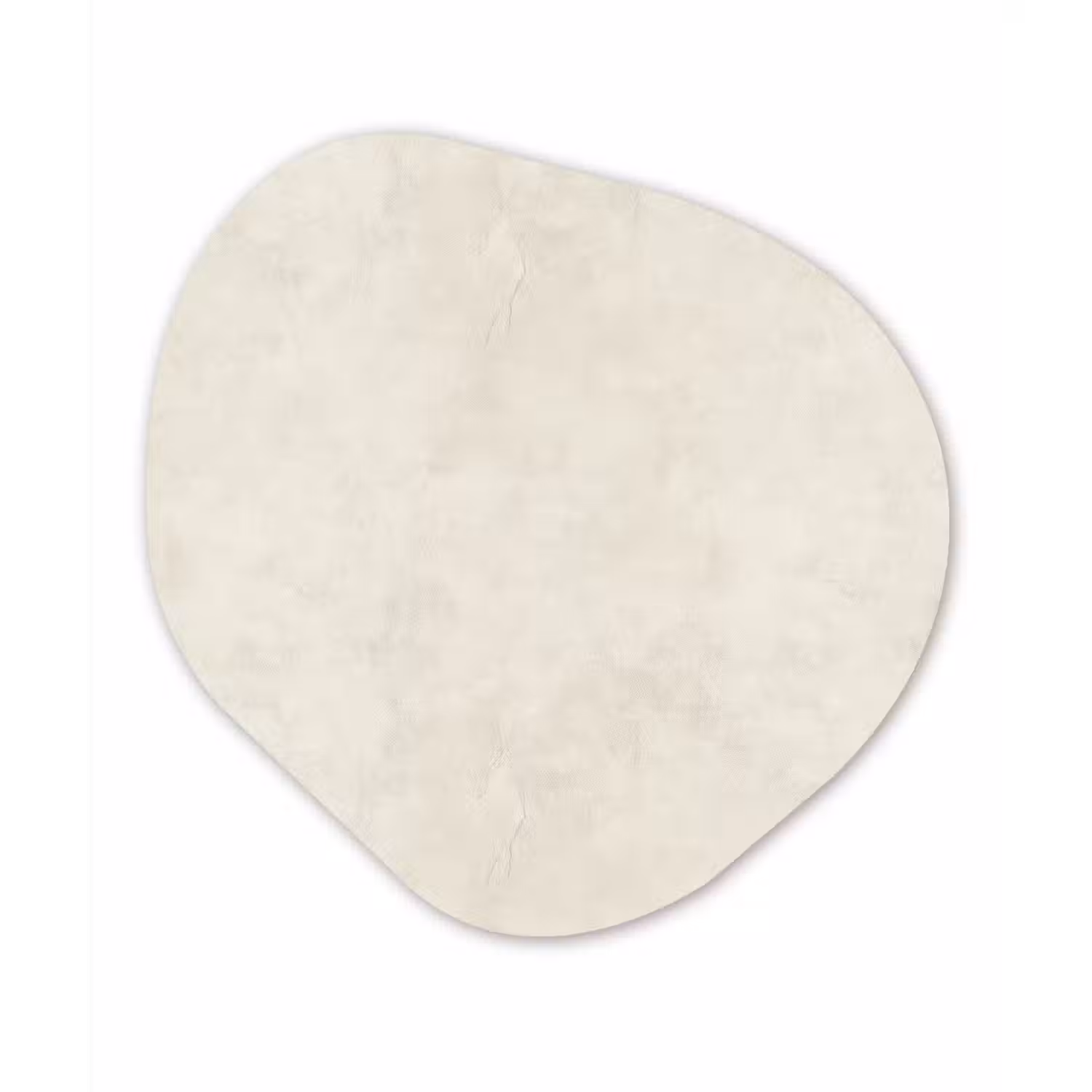 Crème - Egaal - Beton Wandcirkel Organisch Forex 3mm klein 629 -3d