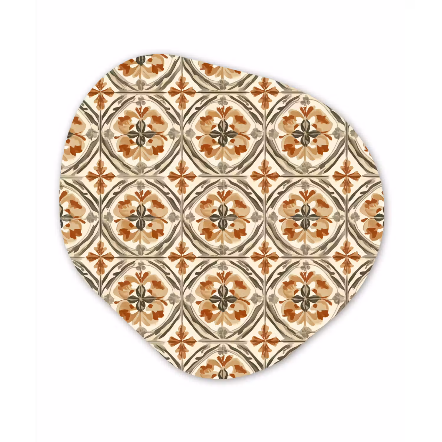 Elegant - Antiek - Kleurrijk Wandcirkel Organisch Forex 3mm klein 629 -3d