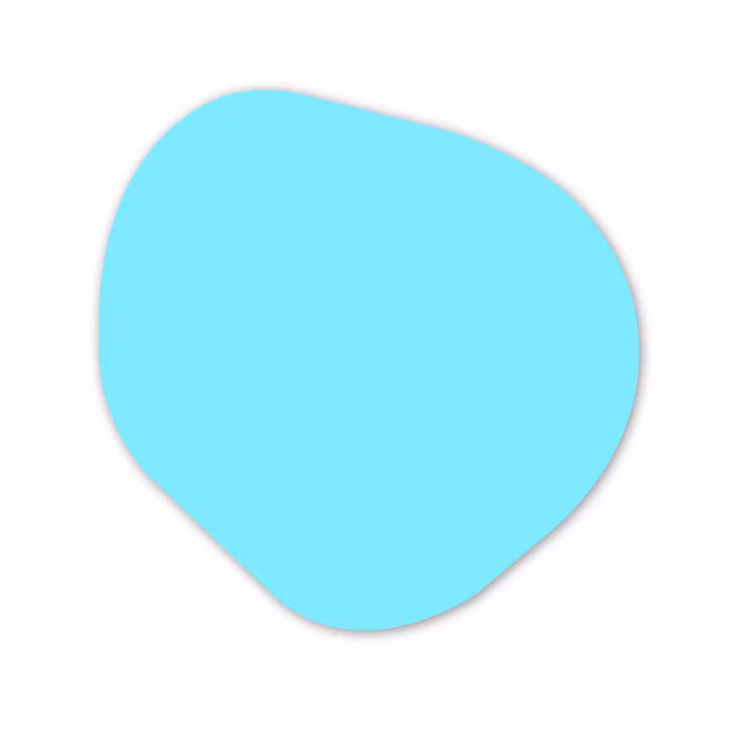 Electric - Cyan - Blauw Wandcirkel Organisch Forex 3mm klein 629 -3d