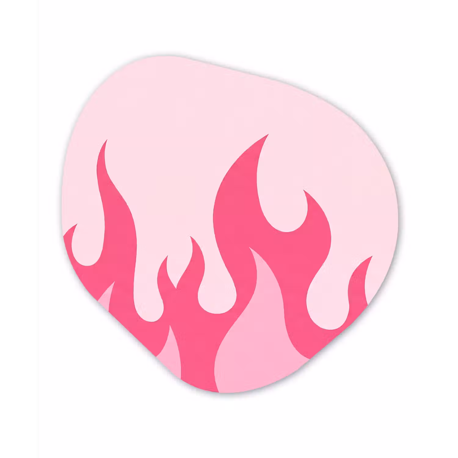 Vlammen - Patroon - Abstract - Modern - Roze Wandcirkel Organisch Forex 3mm klein -3d