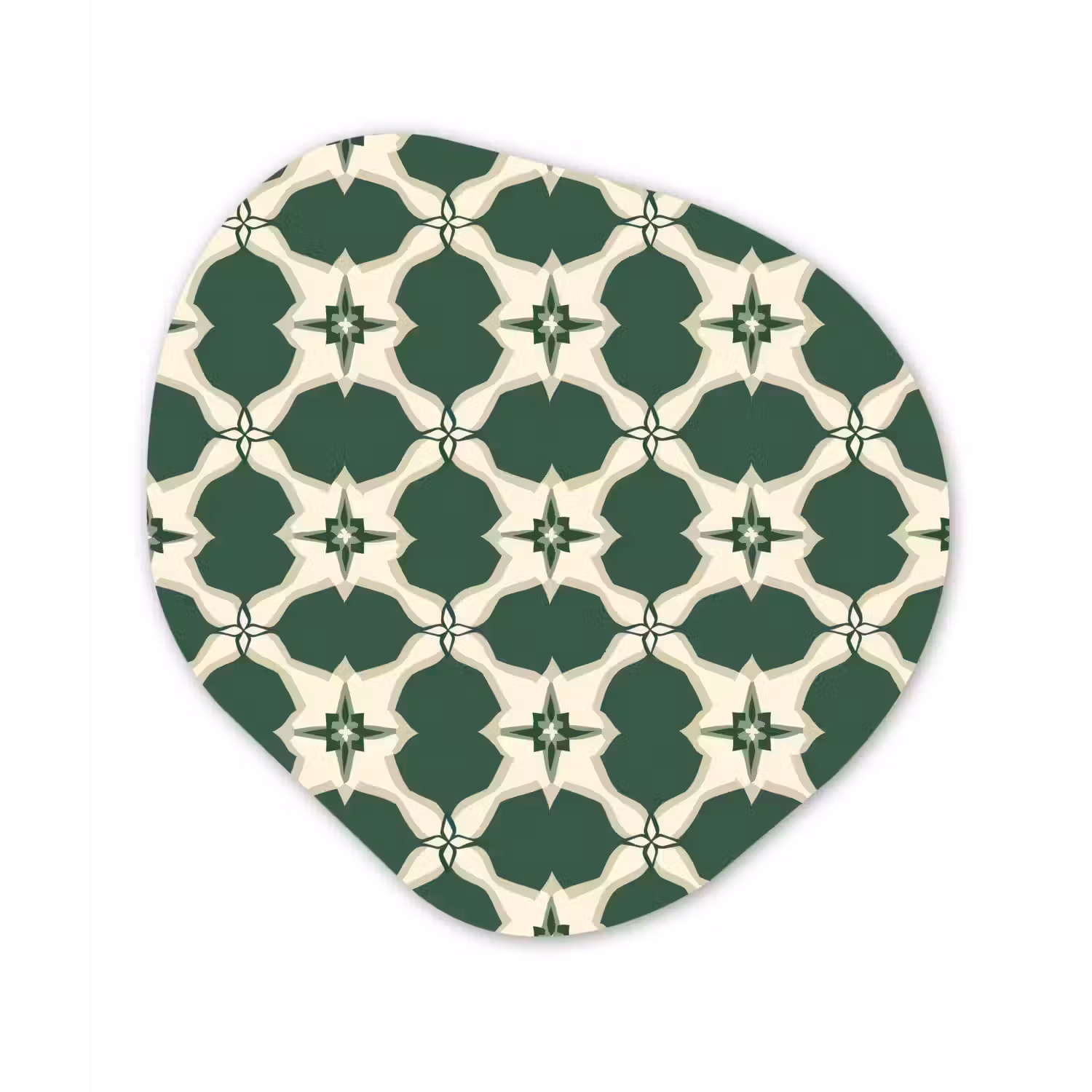Tegel - Klassiek - Groen Wandcirkel Organisch Forex 3mm klein 629 -3d