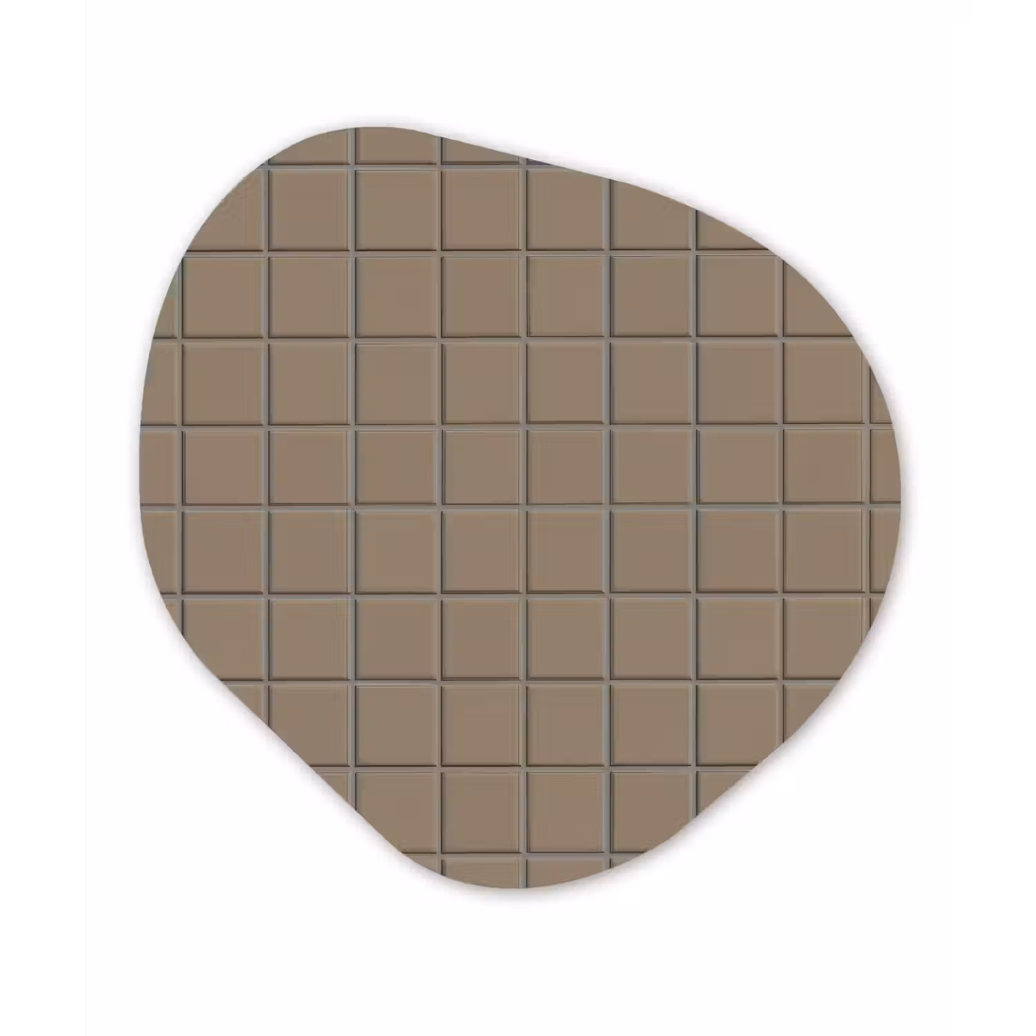 Tegel - Patroon - Taupe Wandcirkel Organisch Forex 3mm klein 629 -3d