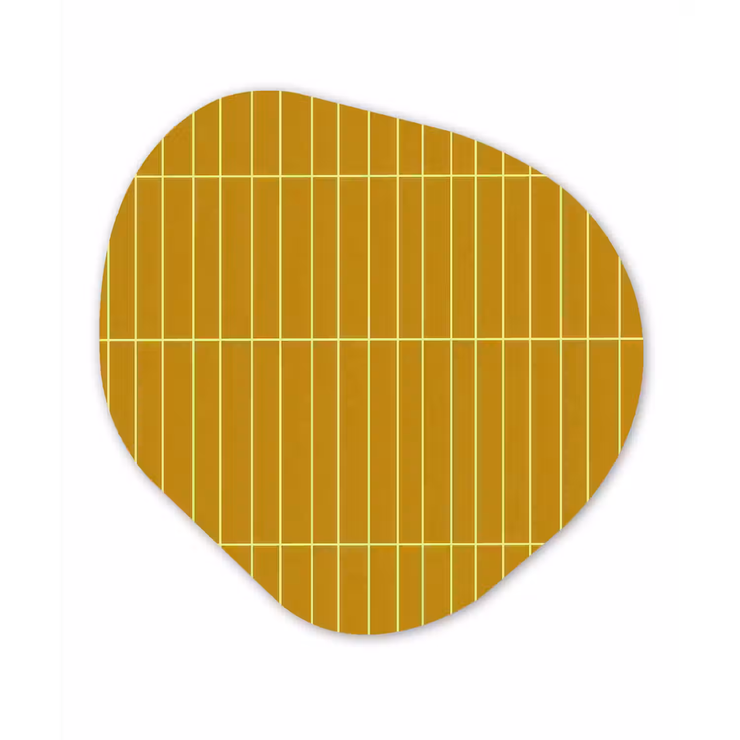 Tegels - Verticaal - Mosterdgeel Wandcirkel Organisch Forex 3mm klein 629 -3d
