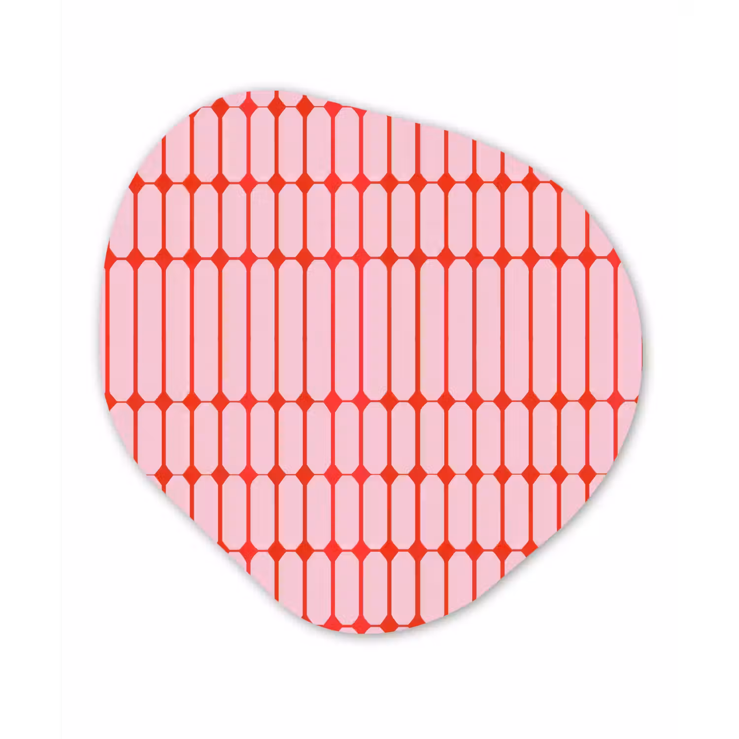 Geometrisch - Minimalistisch - Rood - Roze Wandcirkel Organisch Forex 3mm klein 629 -3d