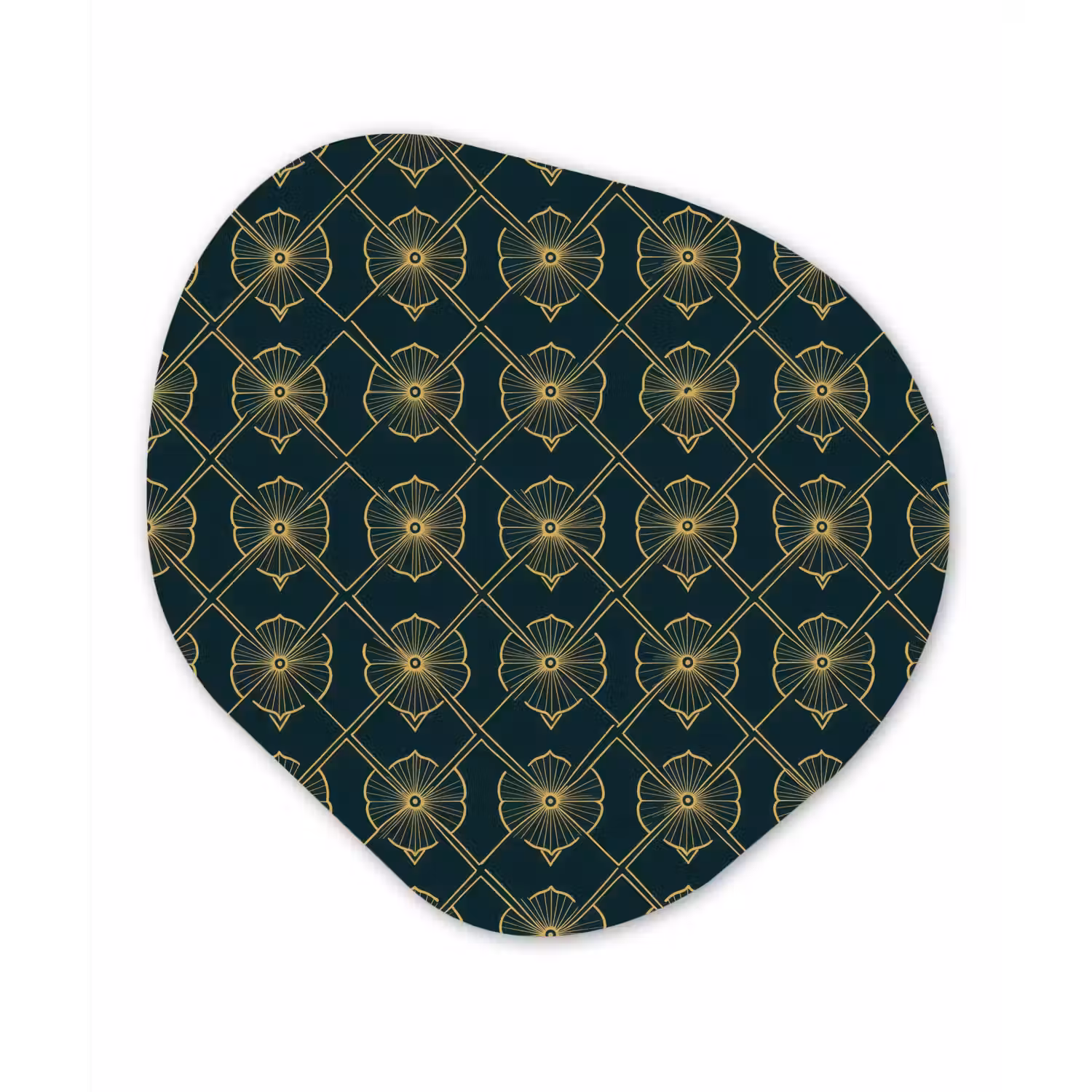 Geometrisch - Elegant - Groen Wandcirkel Organisch Forex 3mm klein 629 -3d