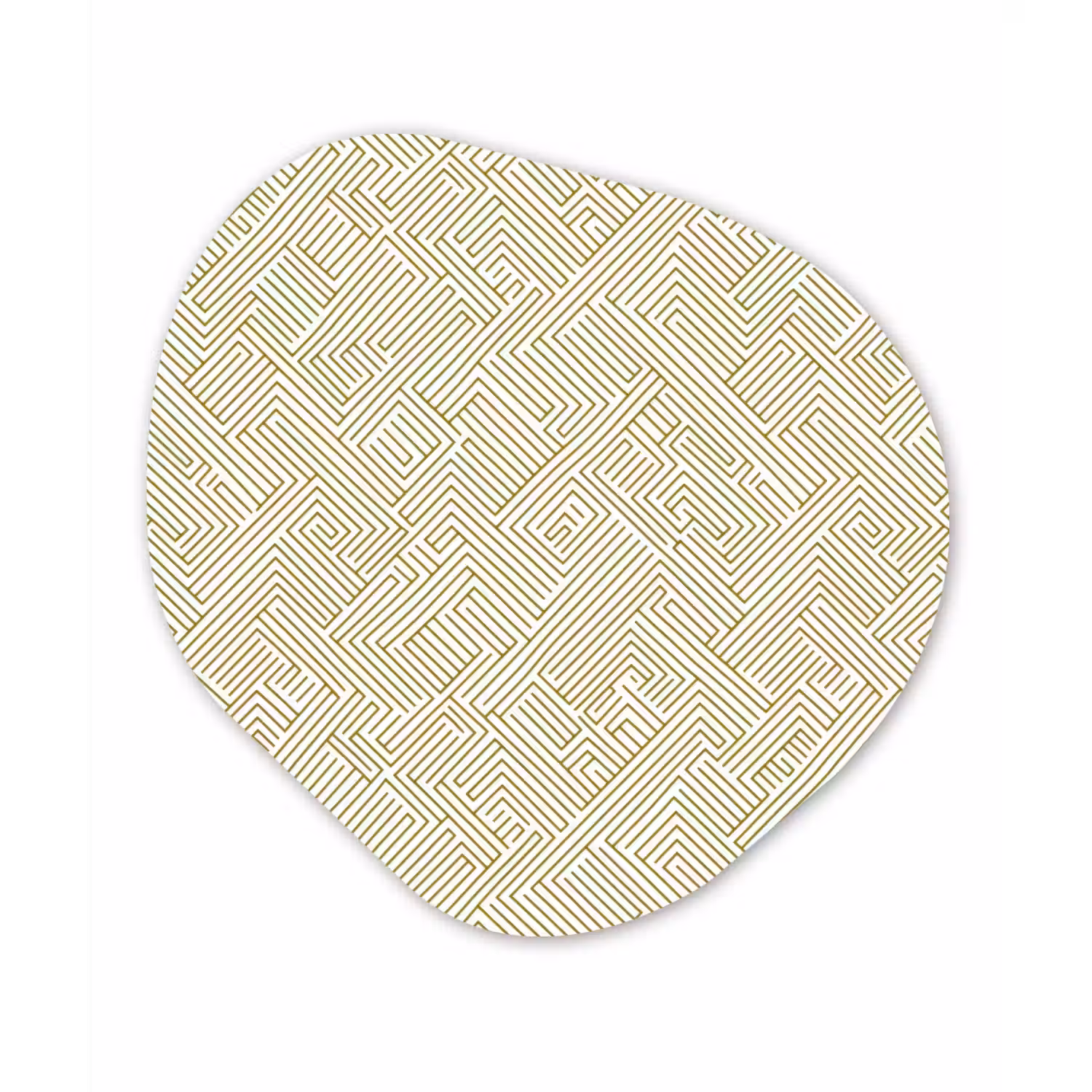 Geometrisch - Lijnen - Groen Wandcirkel Organisch Forex 3mm klein 629 -3d
