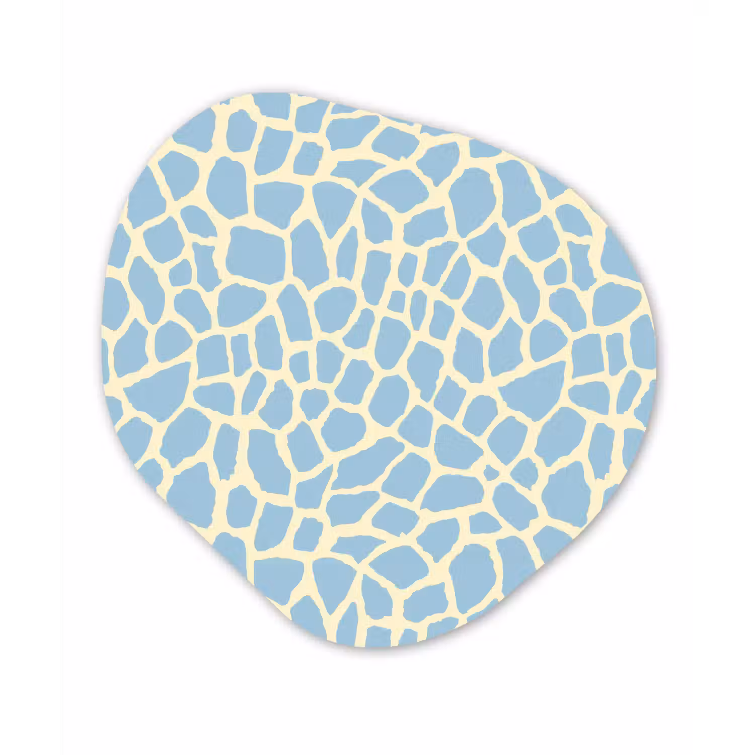 Giraf - Modern - Blauw Wandcirkel Organisch Forex 3mm klein 629 -3d