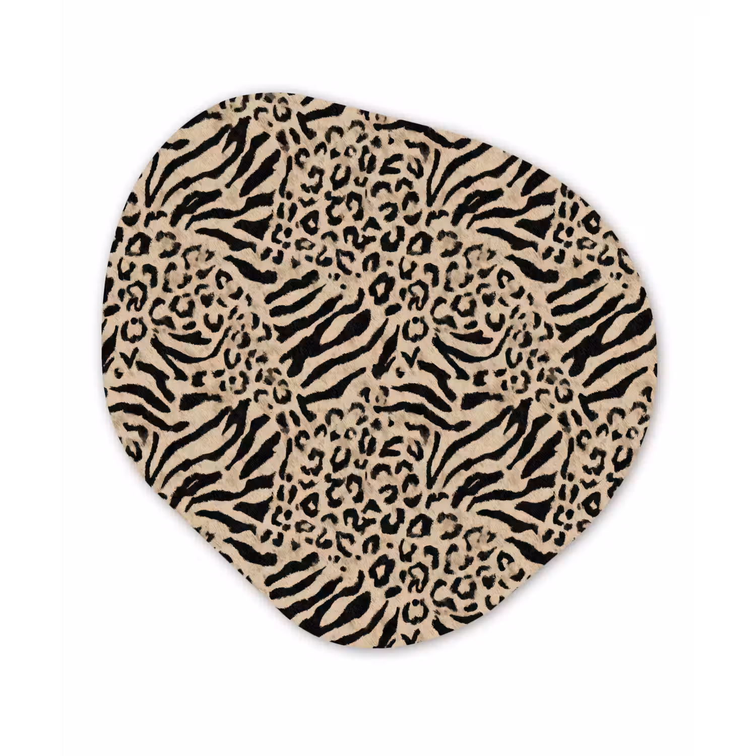Giraf - Zebra - Motief - Bruin Wandcirkel Organisch Forex 3mm klein 629 -3d