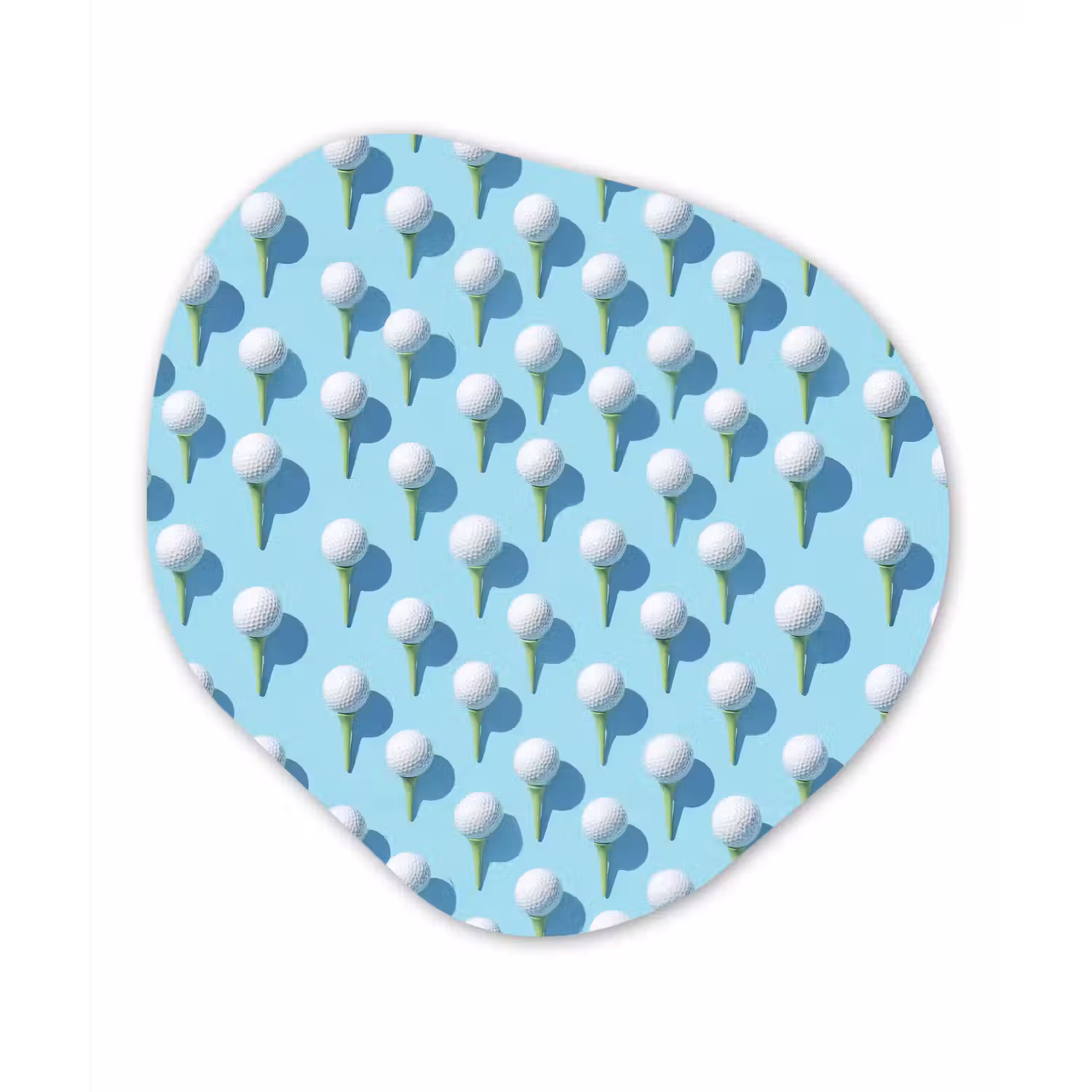 Golf - Ballen - Blauw Wandcirkel Organisch Forex 3mm klein 629 -3d