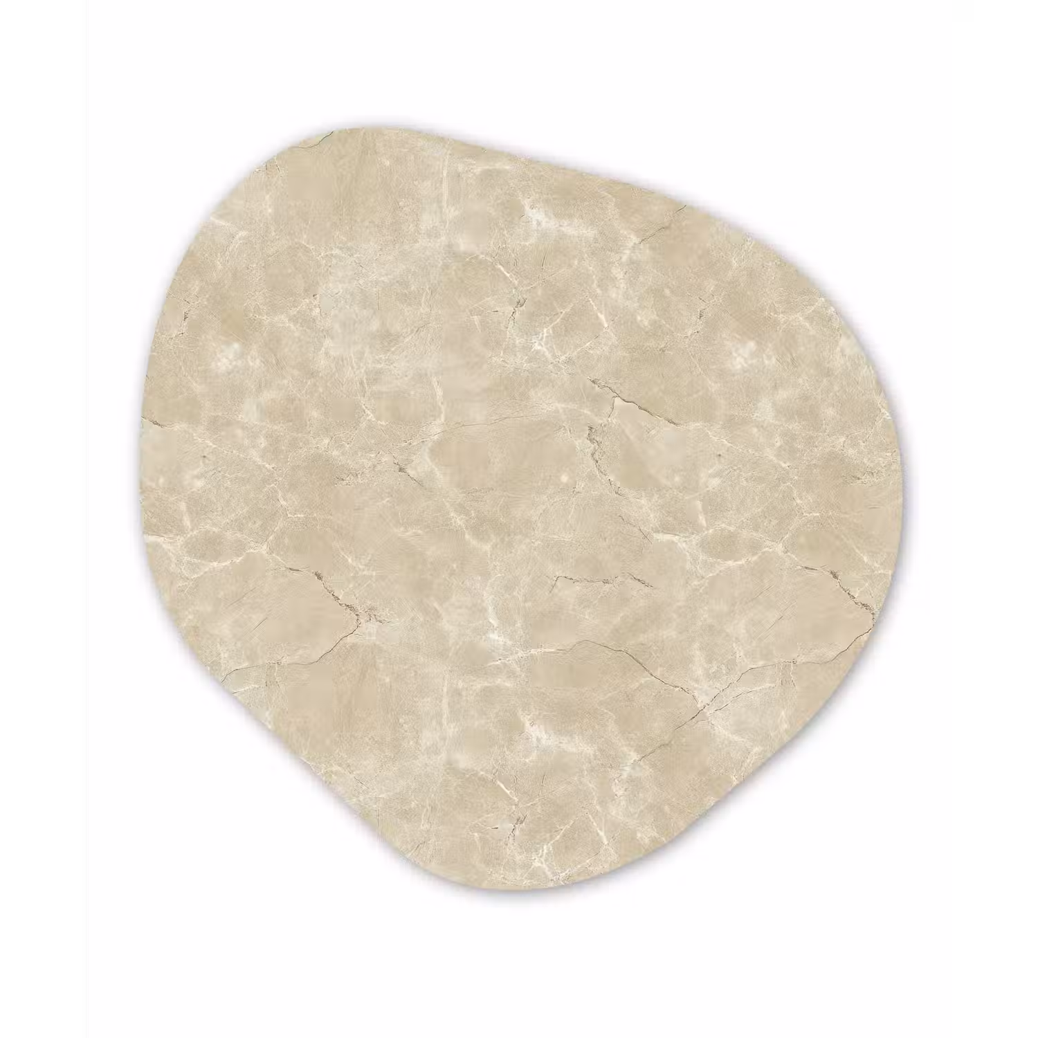 Lichtbeige - Marmer - Diffusie adering Wandcirkel Organisch Forex 3mm klein 629 -3d