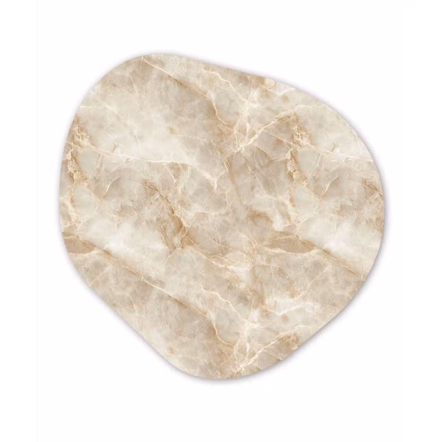 Lichtbeige - Onyx - Subtiel Wandcirkel Organisch Forex 3mm klein 629 -3d
